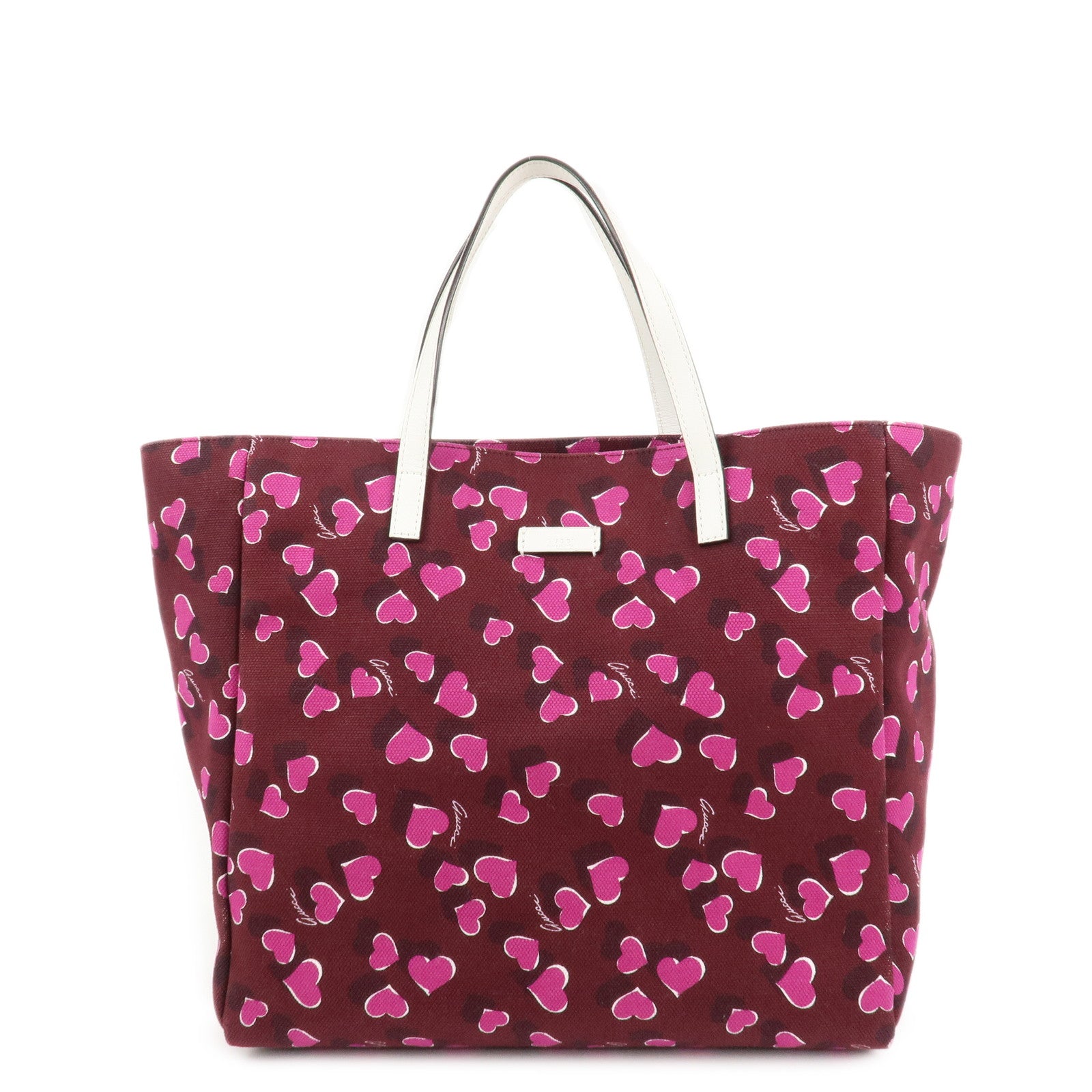 GUCCI-Heartbeat-Canvas-Leather-Tote-Bag-Bordeaux-White-282439