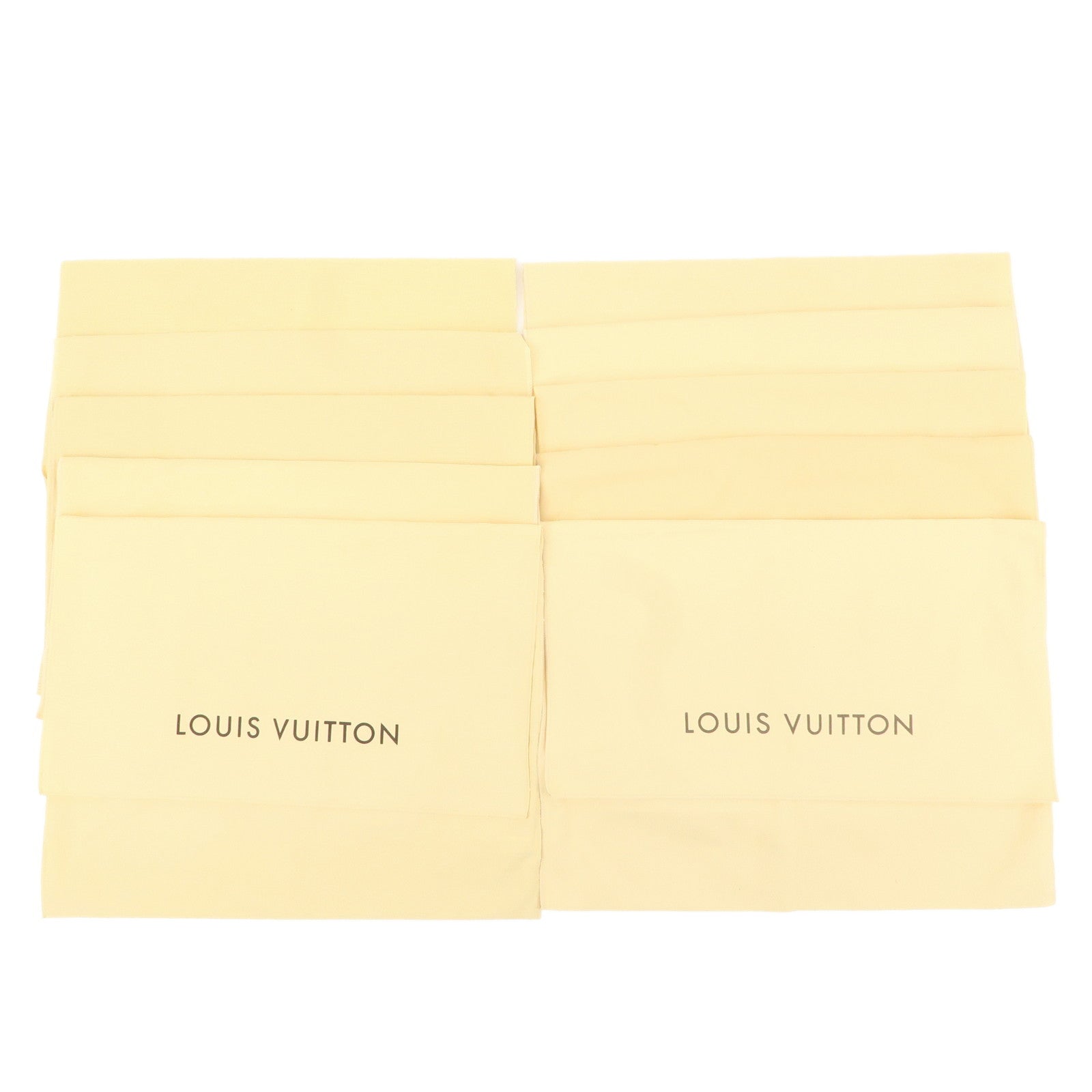 Louis-Vuitton-Set-of-10-Dust-Bag-Storage-Bag-Flap-Style-Beige