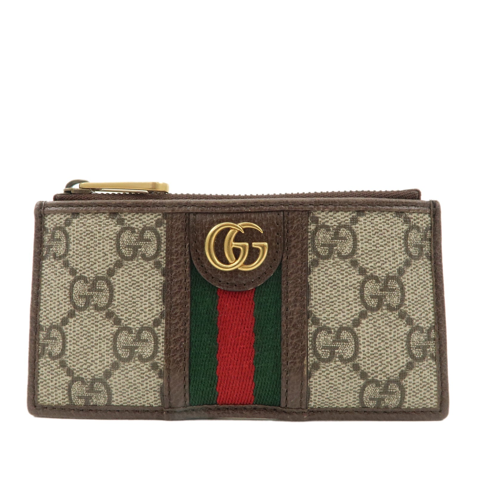 GUCCI-Ophidia-Sherry-GG-Supreme-Leather-Coin-Case-Card-Case-699349