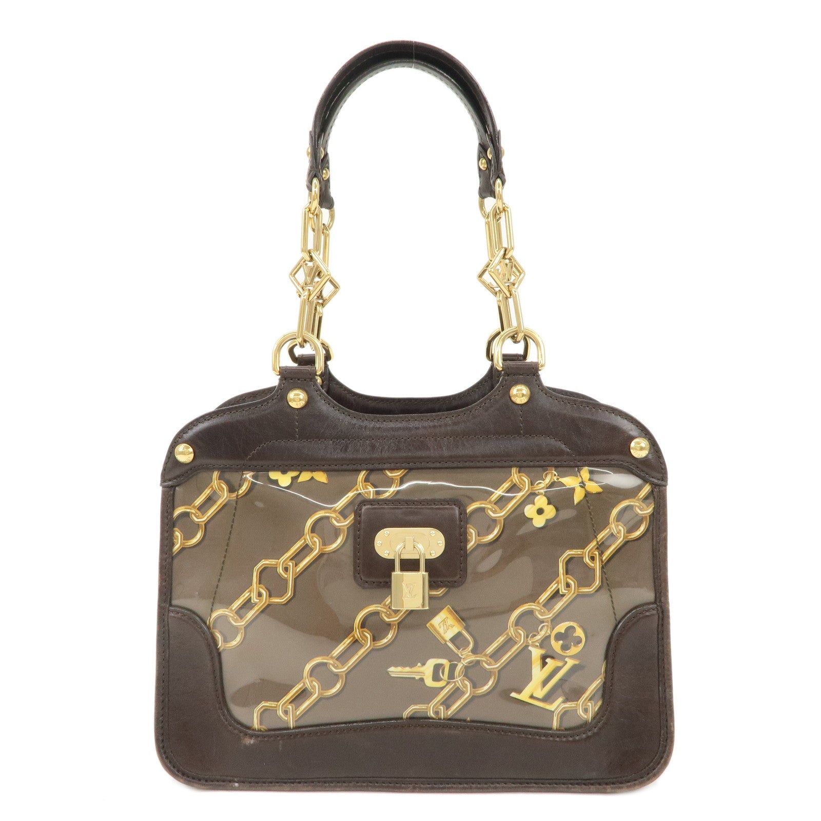 Louis-Vuitton-Monogram-Charm-Line-Cabas-Brown-Gold-M95156