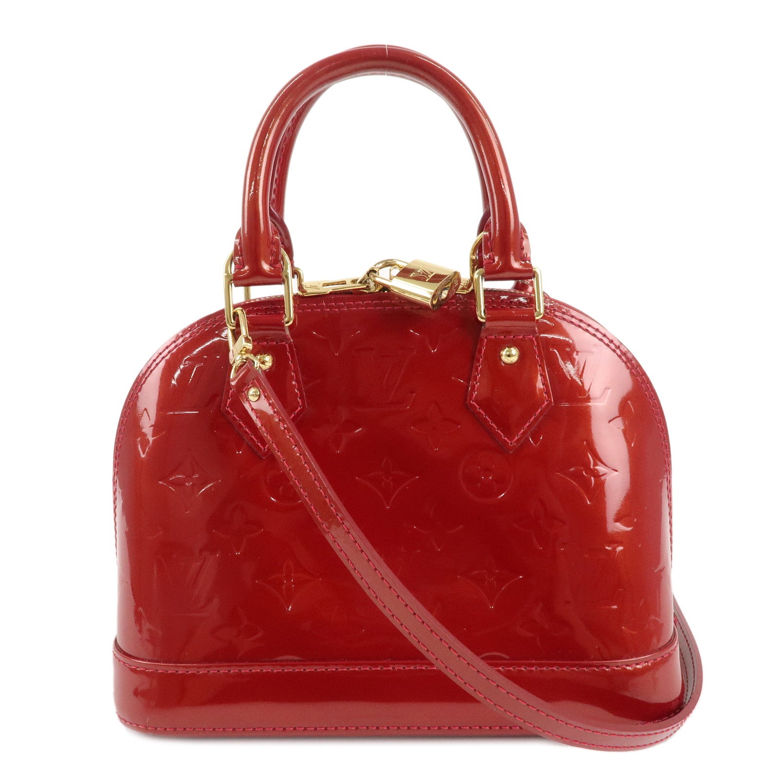 Louis-Vuitton-Monogram-Vernis-Alma-BB-2Way-Bag-Red-M91606