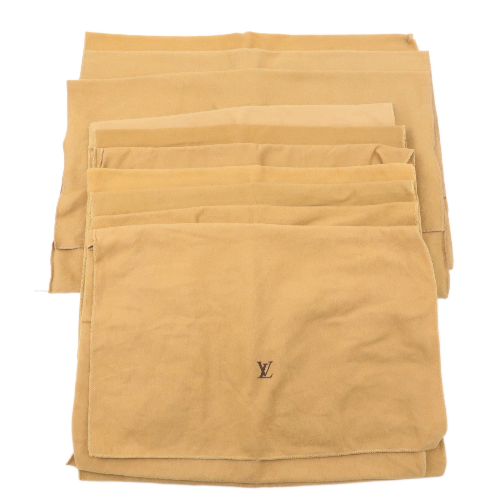 Louis Vuitton Set of 10 Dust Bag Storage Bag Flap Brown Beige