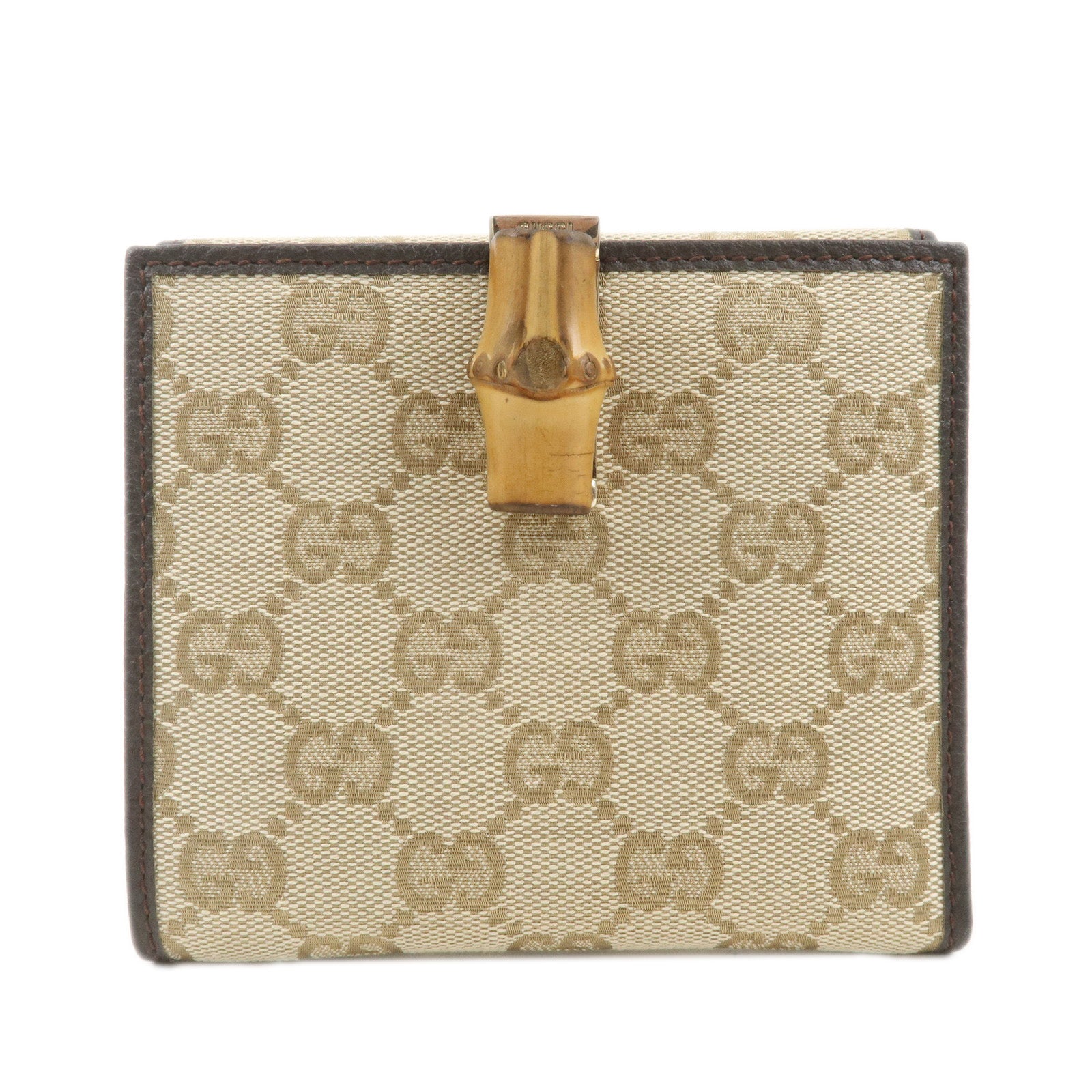 GUCCI-Bamboo-GG-Canvas-Leather-Double-Hook-Bifold-Wallet-335970