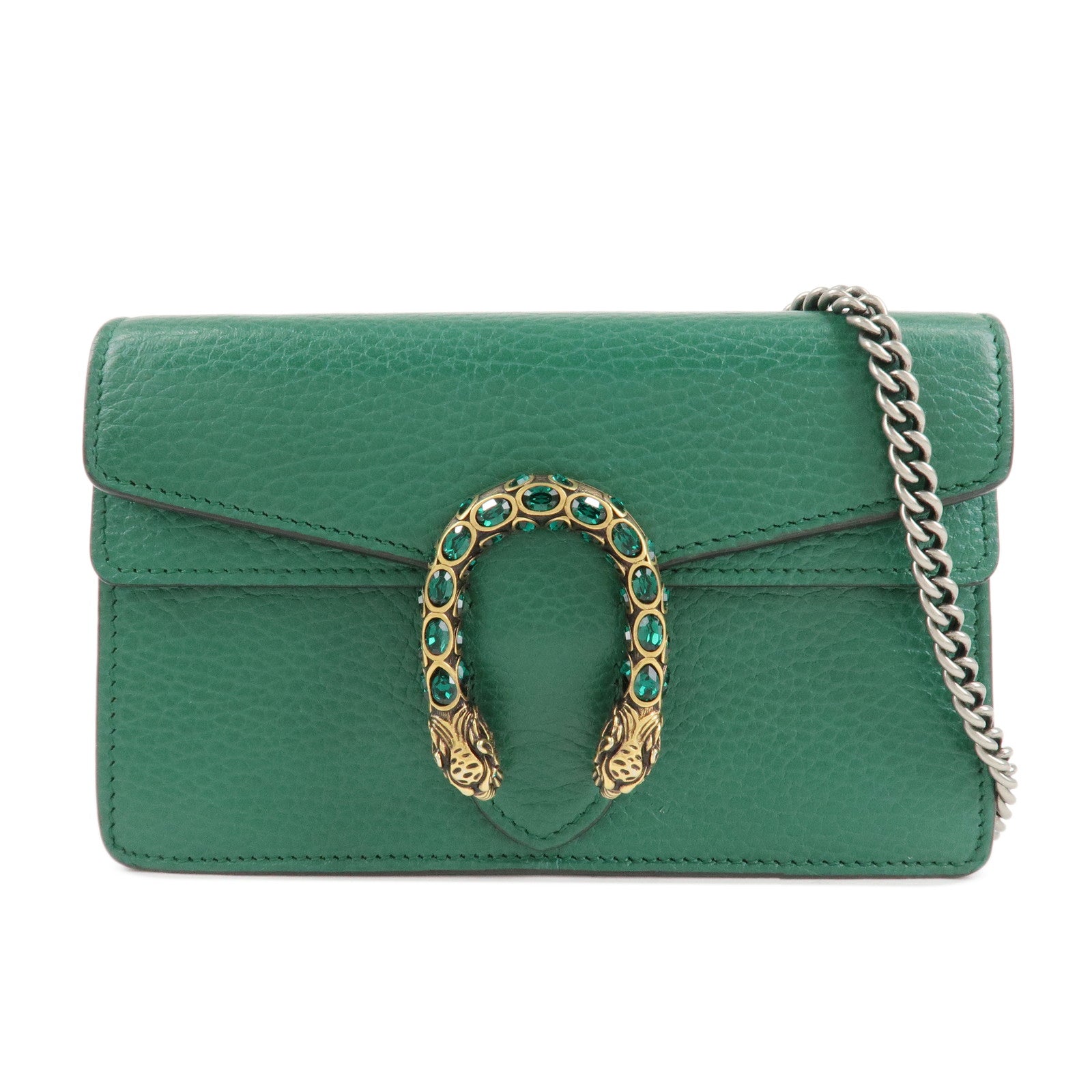 GUCCI-Duonissos-Leather-Chain-Shoulder-Bag-Green-476432