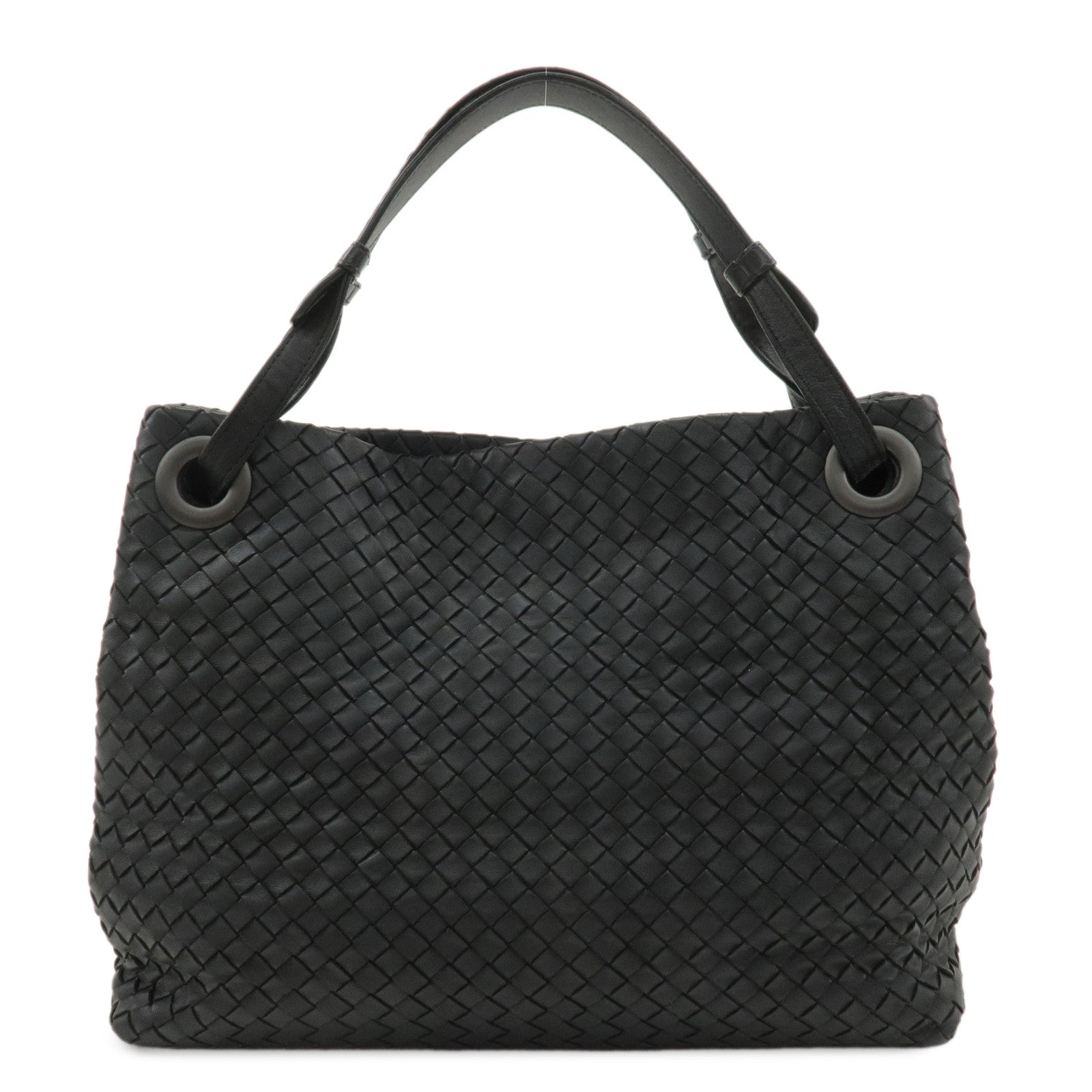 BOTTEGA VENETA Intrecciato Leather Medium Garda Bag Black 179320