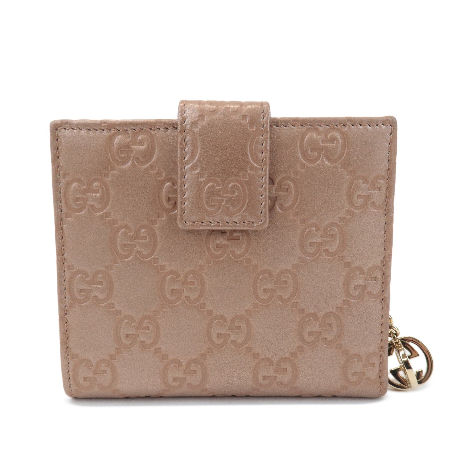 GUCCI-Guccissima-Guccissima-Leather-Bifold-Wallet-Beige-233022