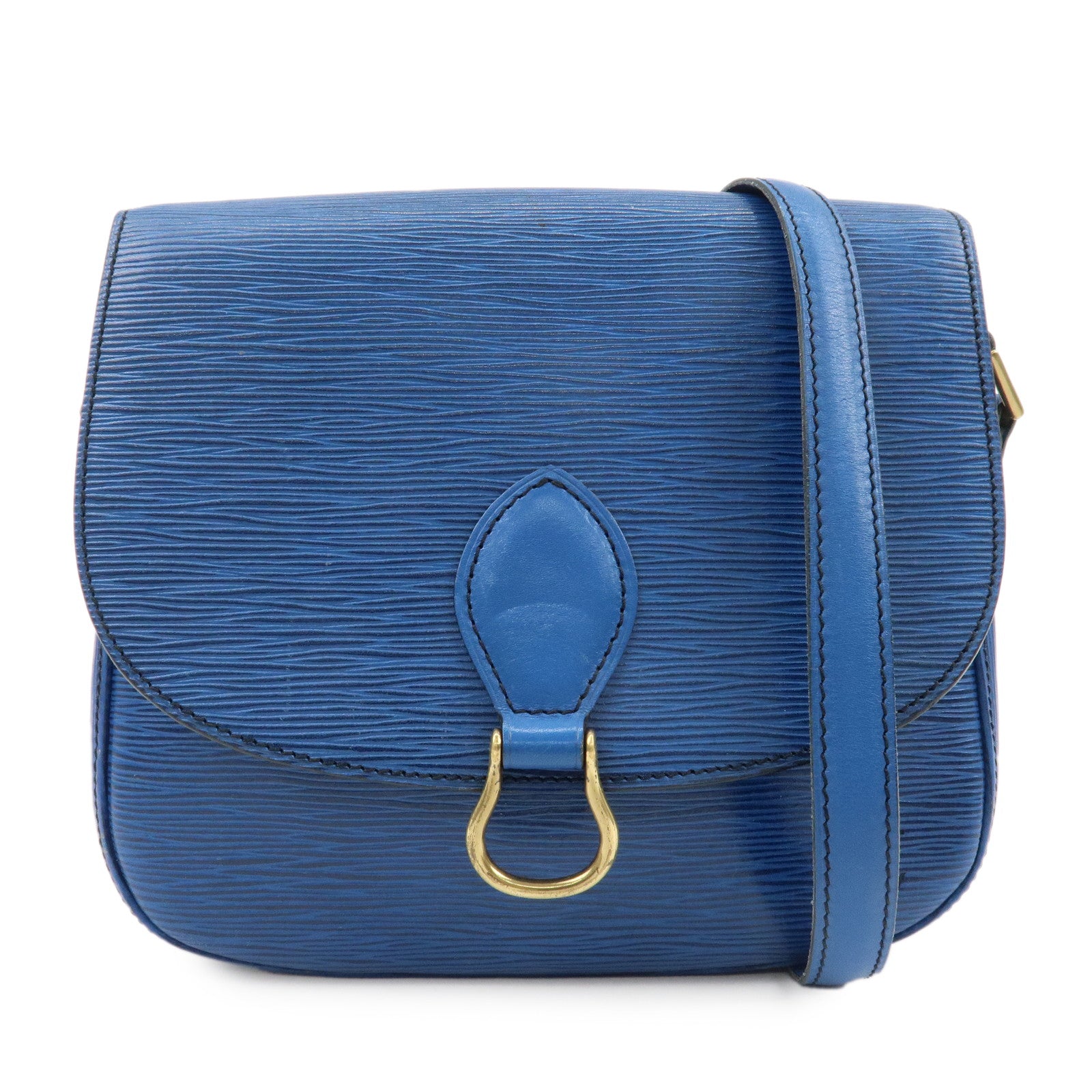 Louis-Vuitton-Epi-Saint-Cloud-Shoulder-Bag-Blue-M52195