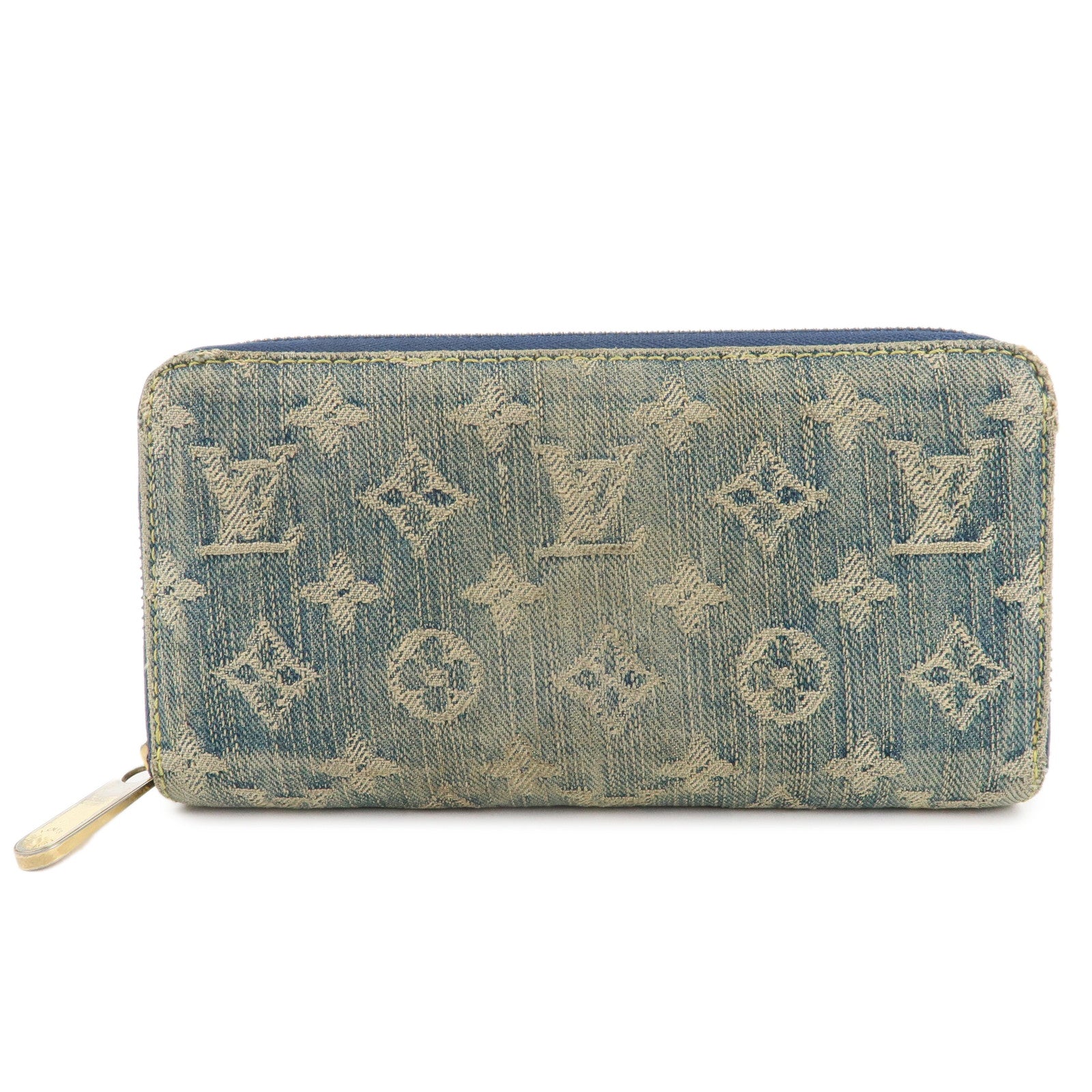 Louis Vuitton Monogram Denim Zippy Long Wallet Blue M95431