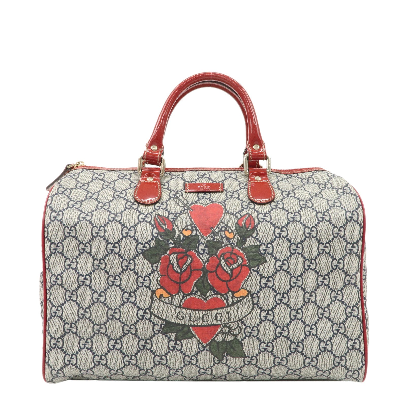 GUCCI-JOY-Line-GG-Supreme-Patent-Leather-Boston-Bag-189895