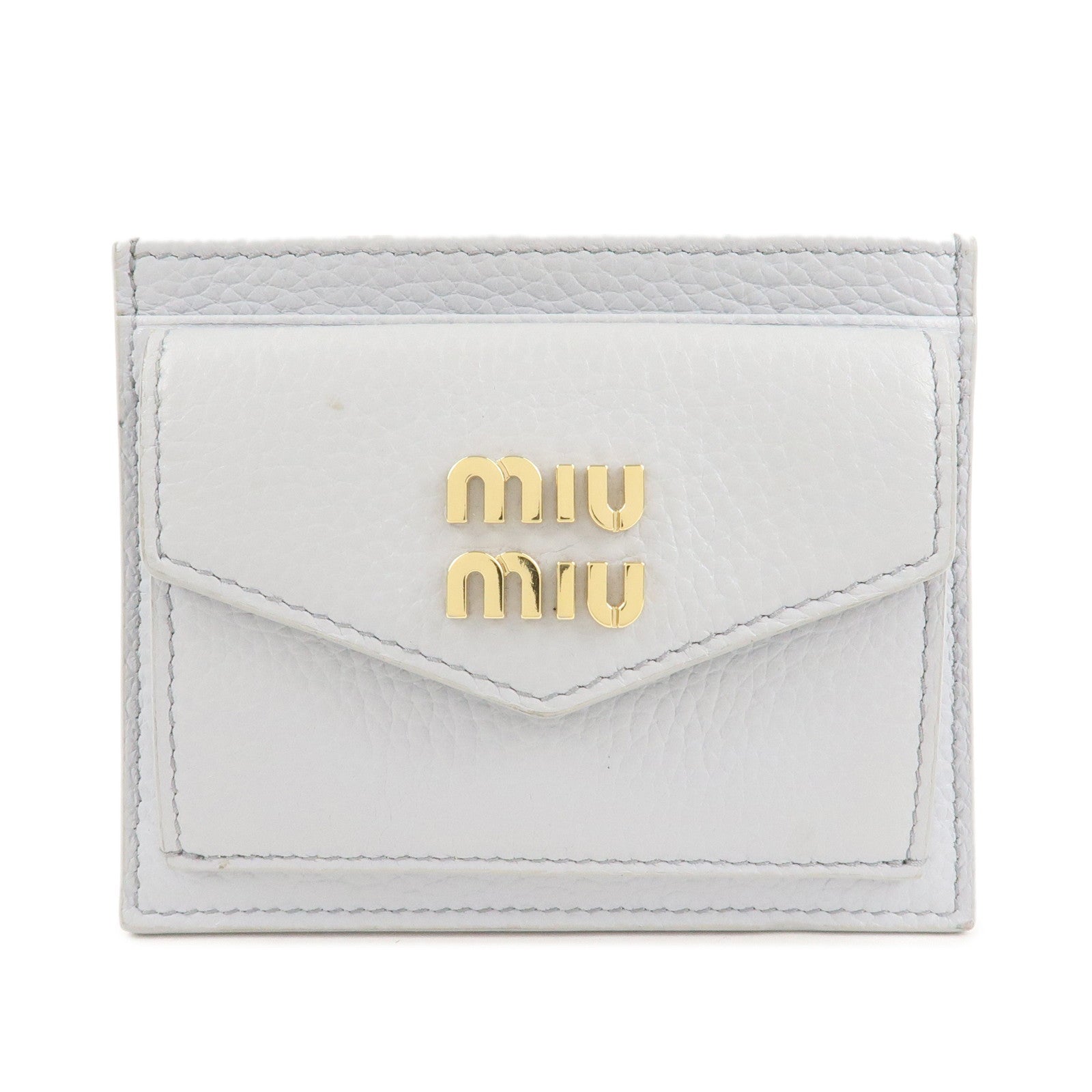 MIU-MIU-leather-Card-Case-Coin-Case-Light-Gray-5MC081