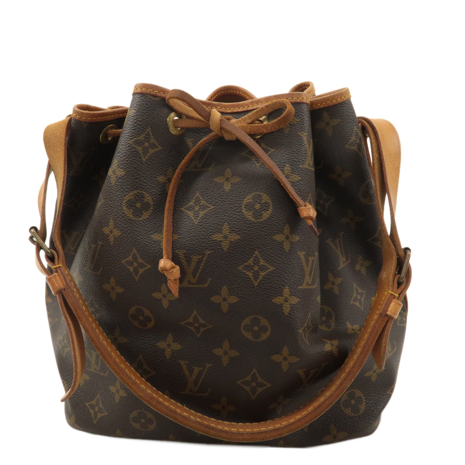 Louis Vuitton Monogram Petit Noe Shoulder Bag Brown M42226