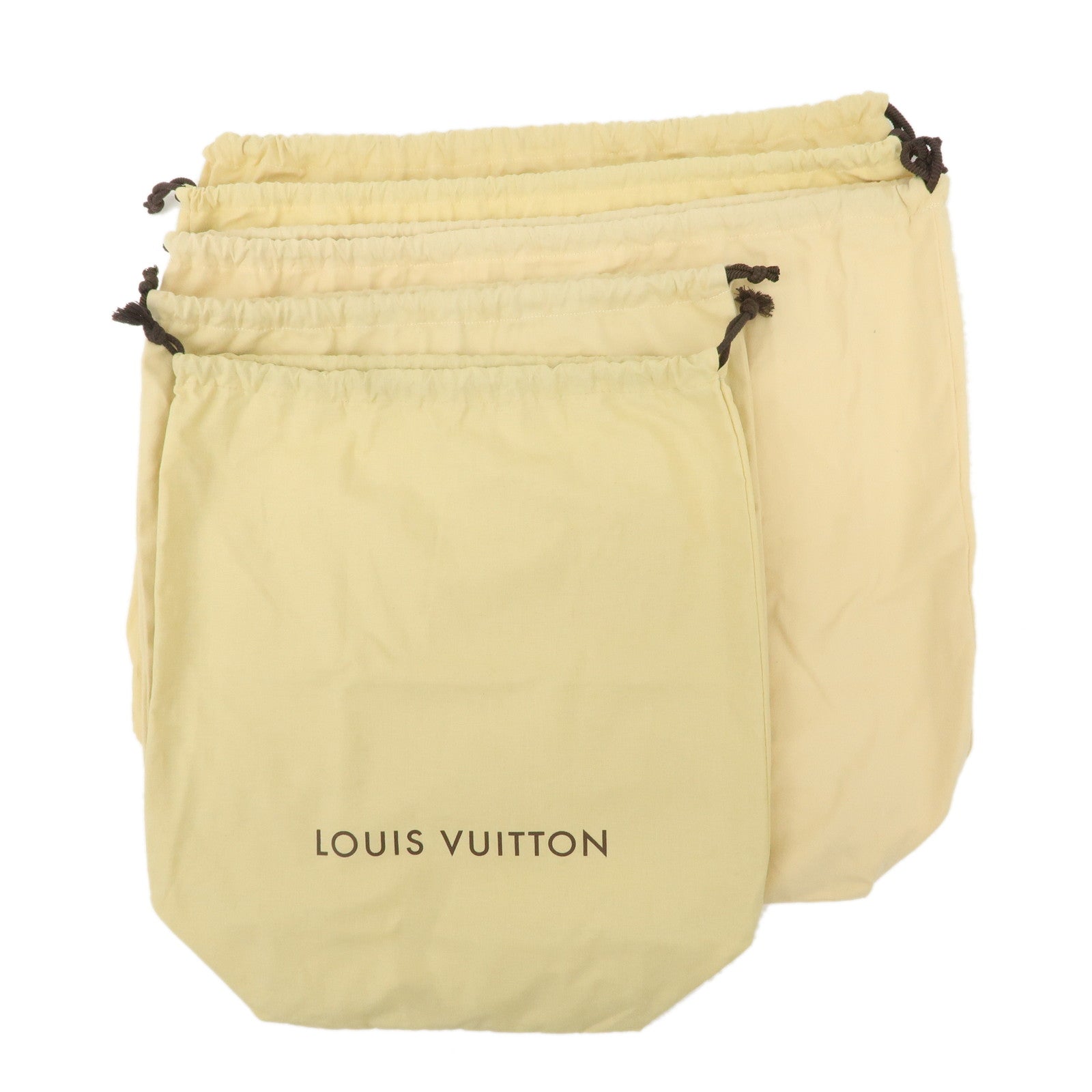 Louis-Vuitton-Set-of-5-Dust-Bag-Storage-Bag-Drawstring-Style