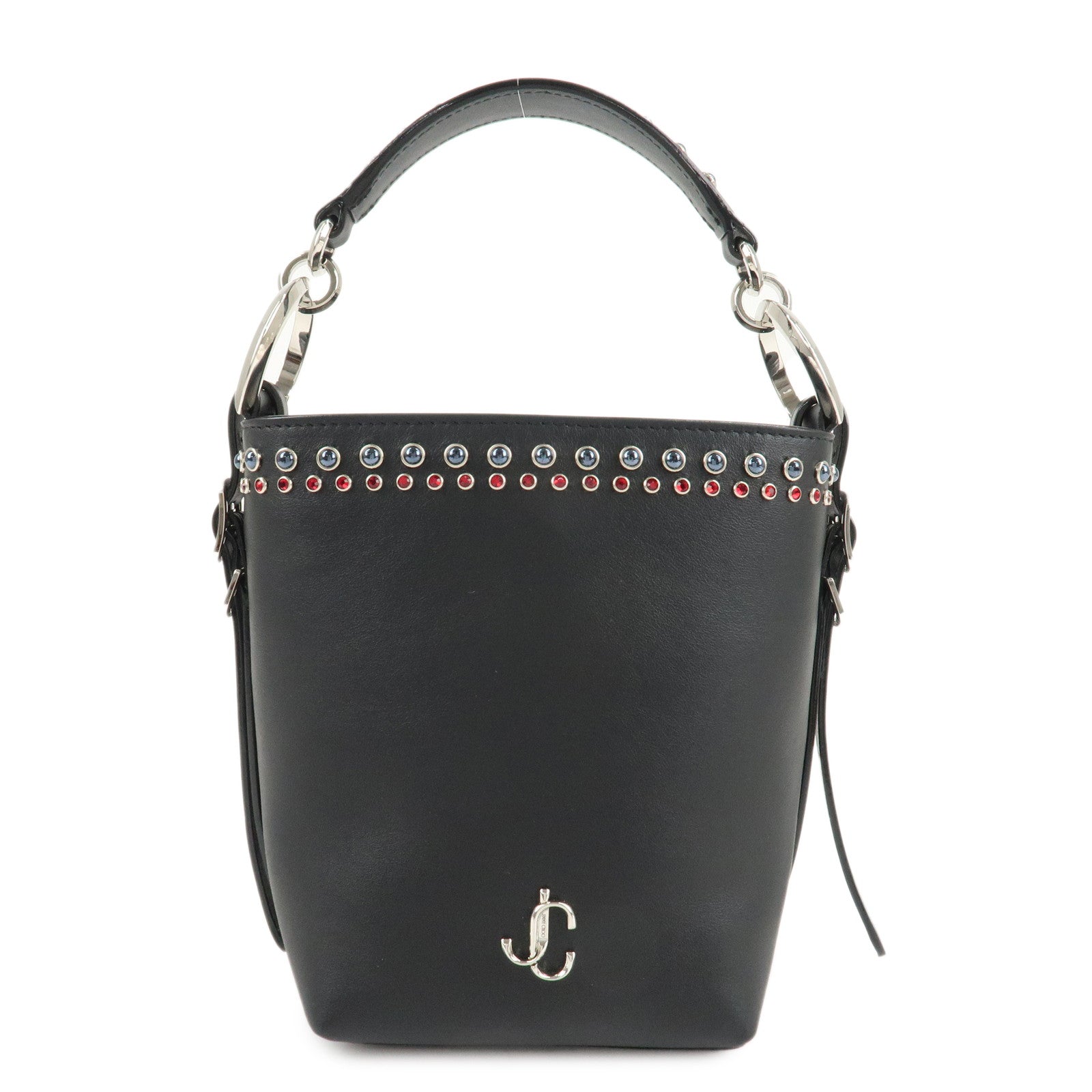 JIMMY-CHOO-Leather-Hand-Bag-Black