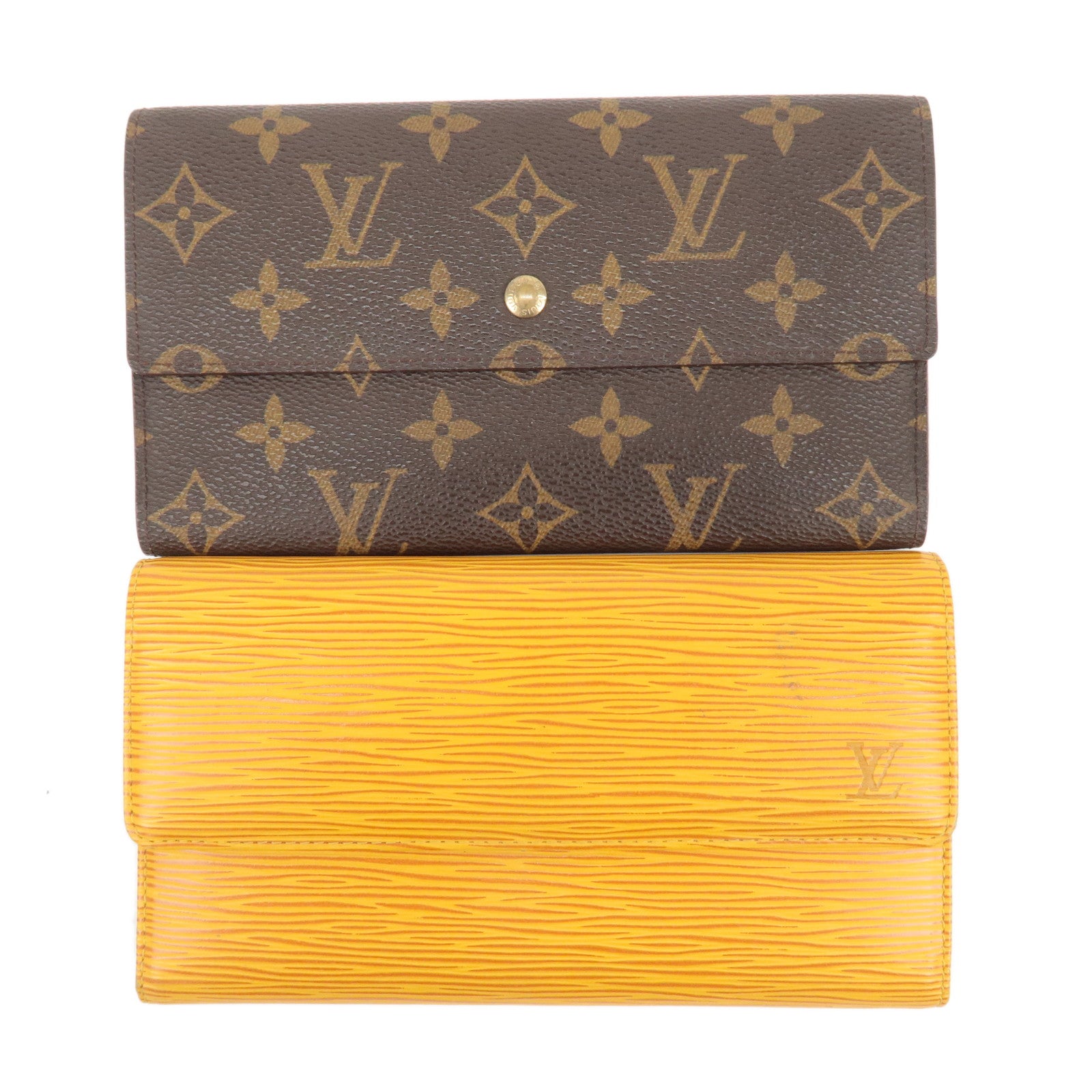 Louis-Vuitton-Monogram-Epi-Set-of-2-Wallet-M61215-M63389