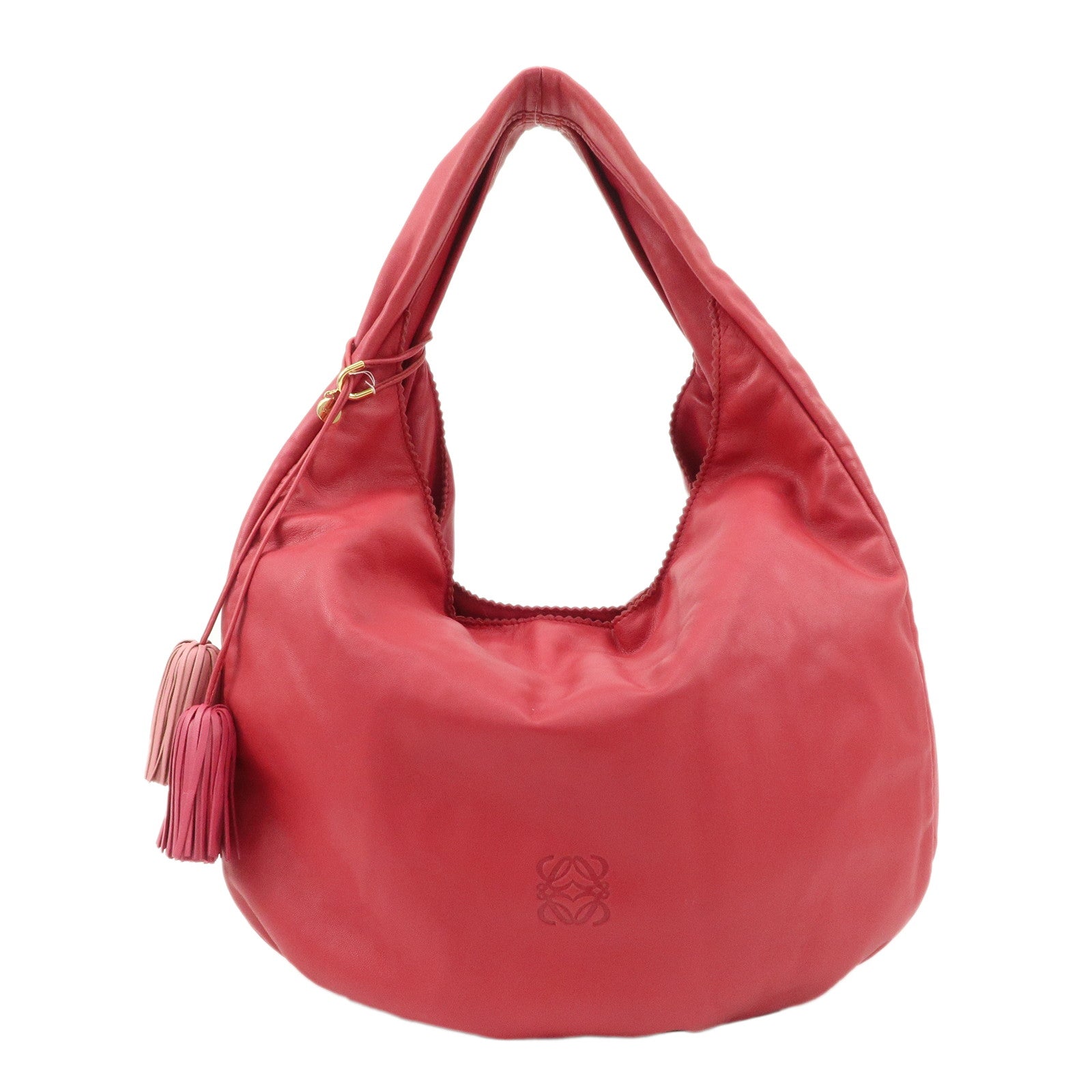 LOEWE-Anagram-Nappa-Leather-Viento-One-Shoulder-Bag-Pink