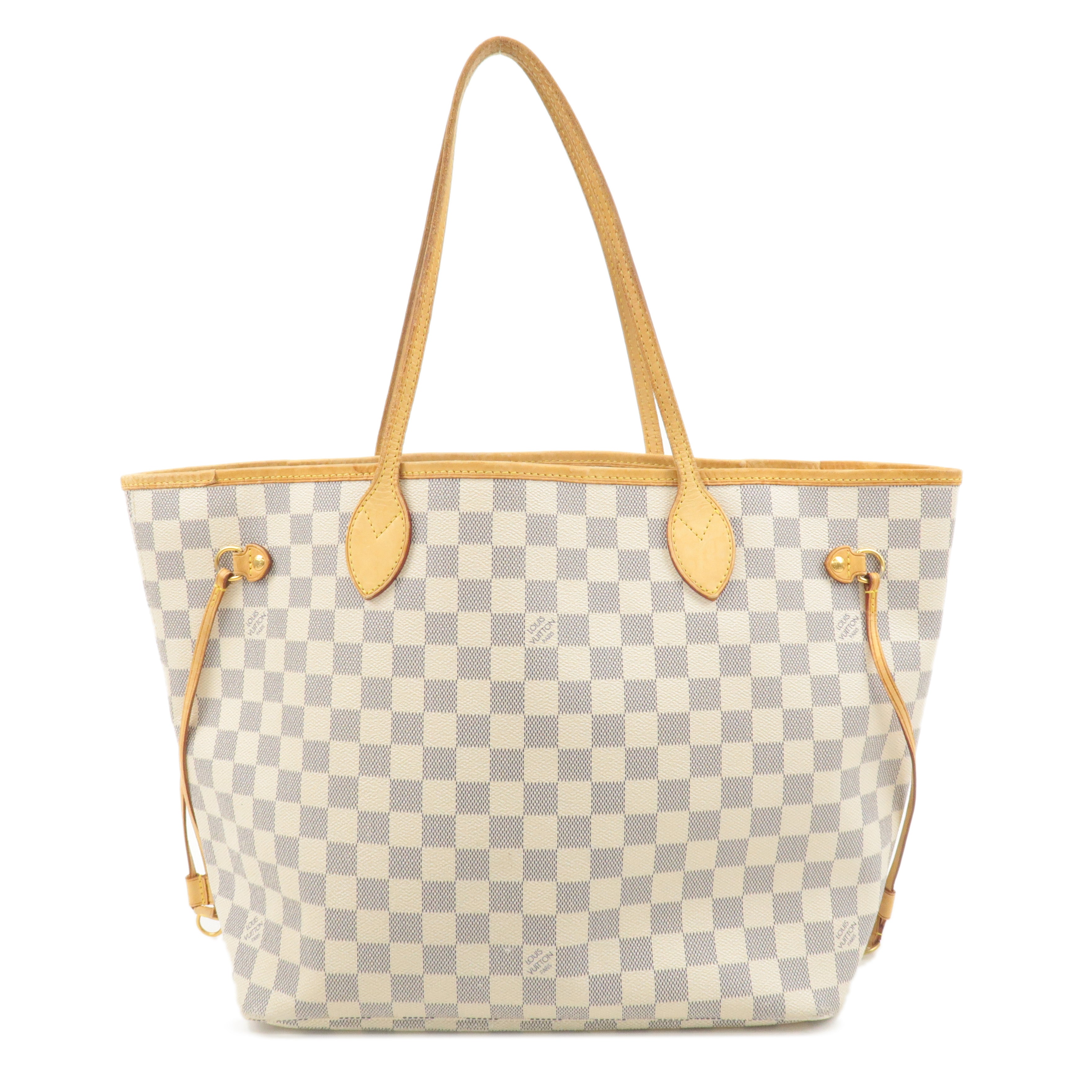 Louis Vuitton Damier Azur Neverfull MM Tote Bag Hand Bag N51107