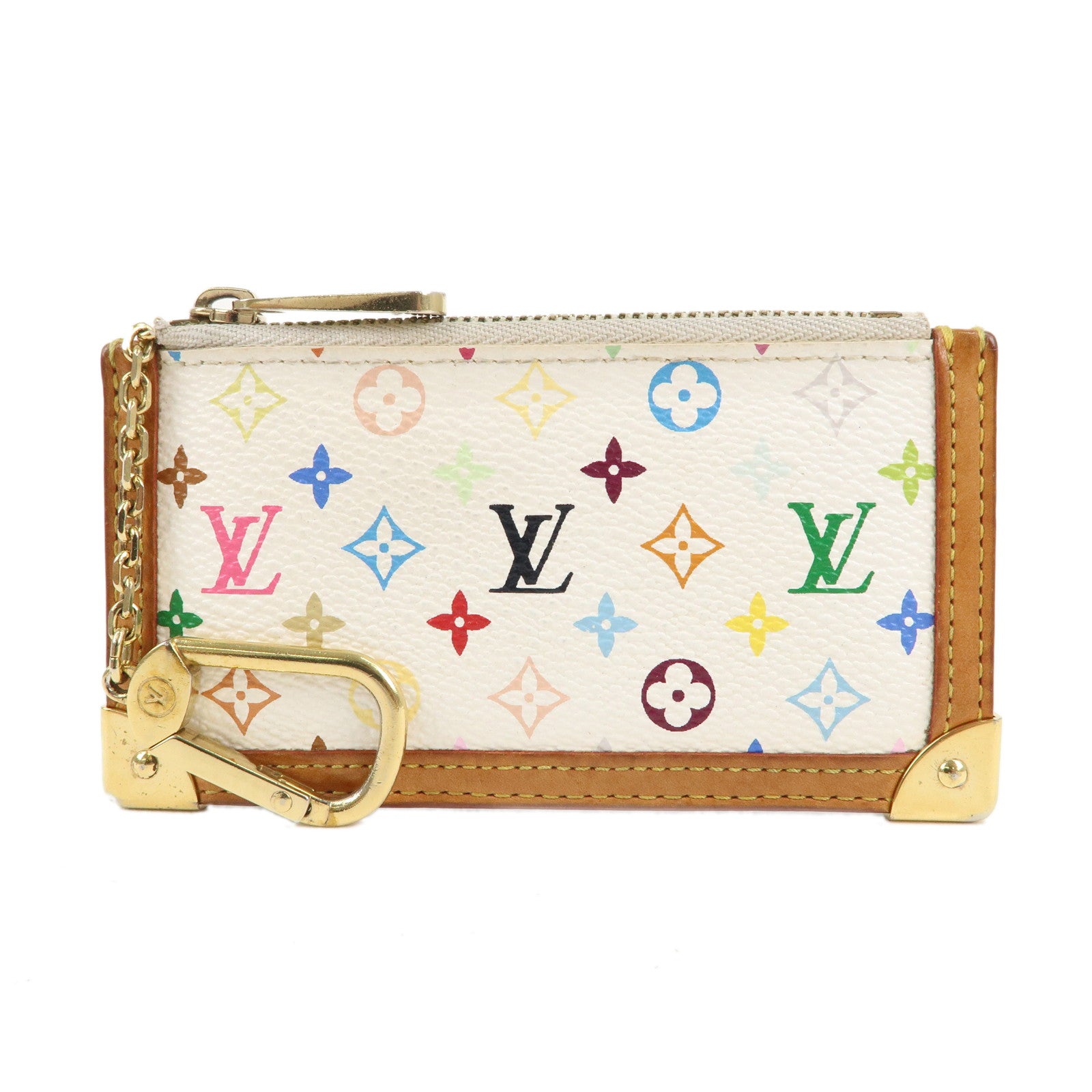 Louis-Vuitton-Monogram-Multicolor-Pochette-Cles-Blanc-M92655