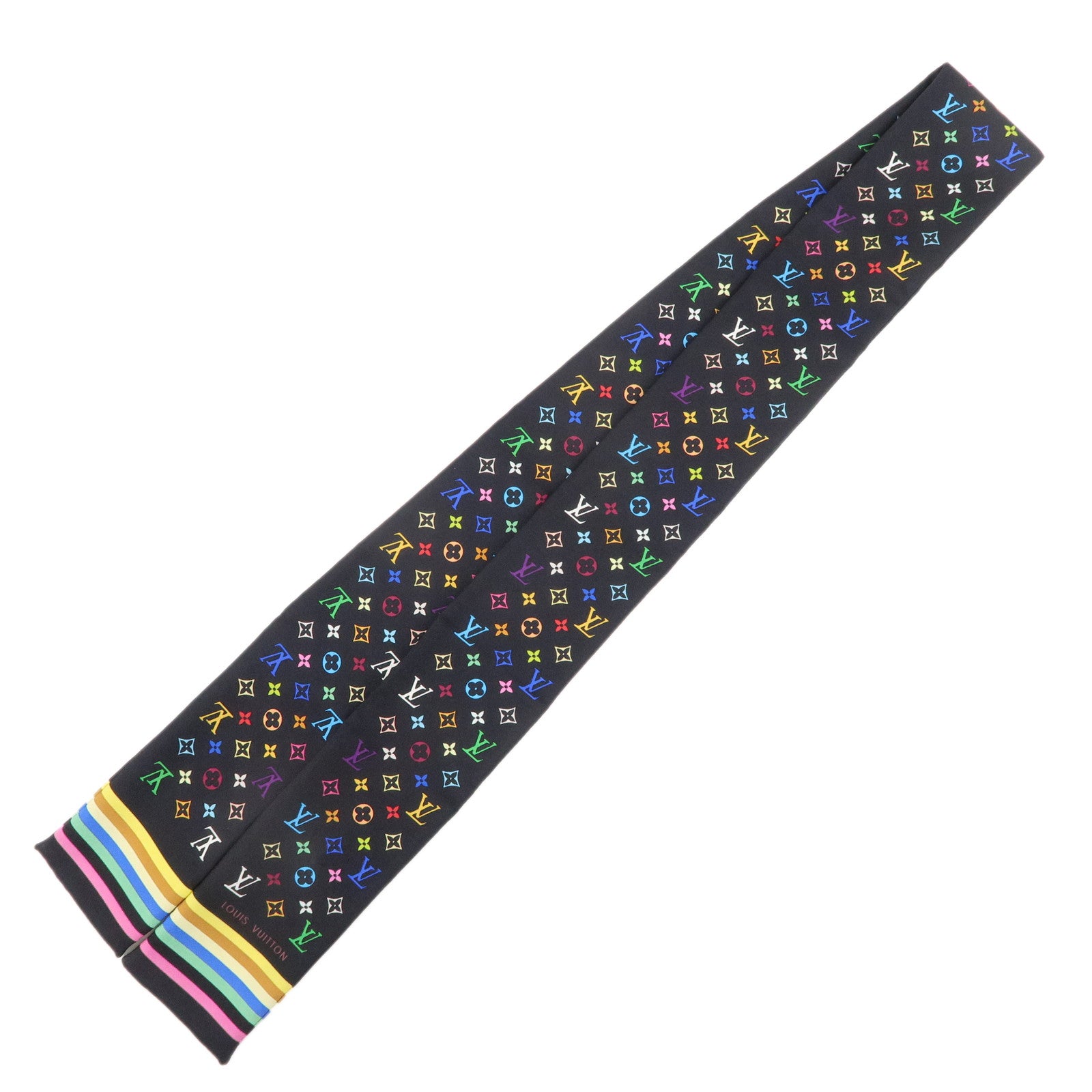 Louis-Vuitton-Bandeau-Monogram-Multicolor-Scarf-Noir-M71992