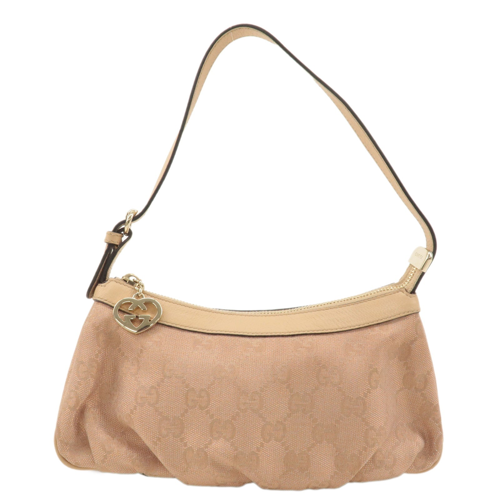 GUCCI-Lovely-GG-Canvas-Leather-Accessory-Hand-Bag-Pink-245938