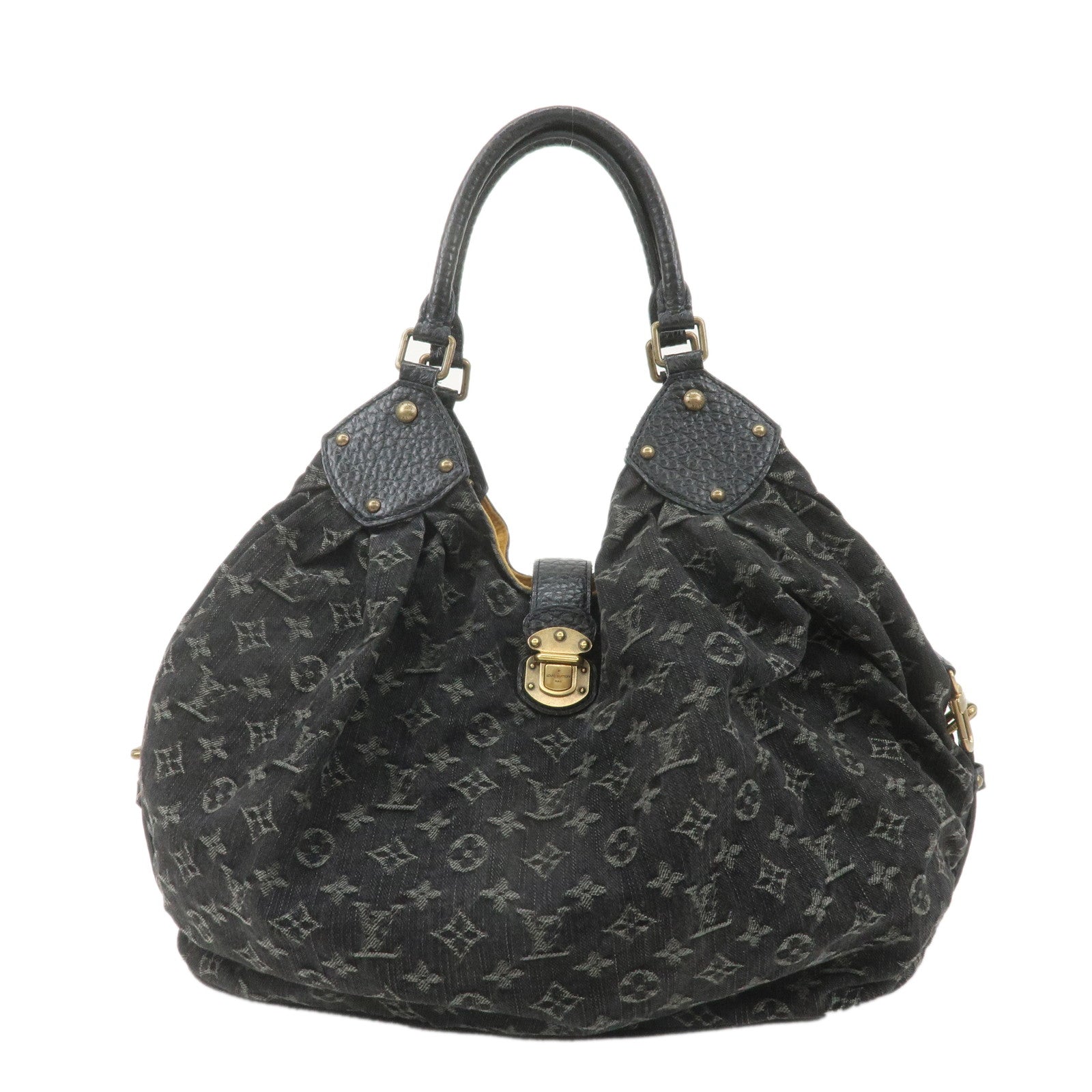 Louis-Vuitton-Monogram-Denim-XL-Shoulder-Bag-Black-M95510