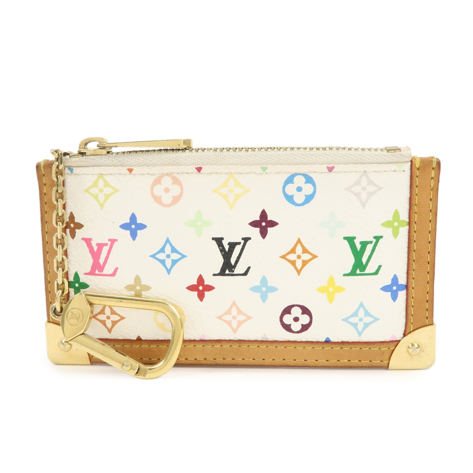 Louis-Vuitton-Monogram-Multicolor-Pochette-Cles-Blanc-M92655