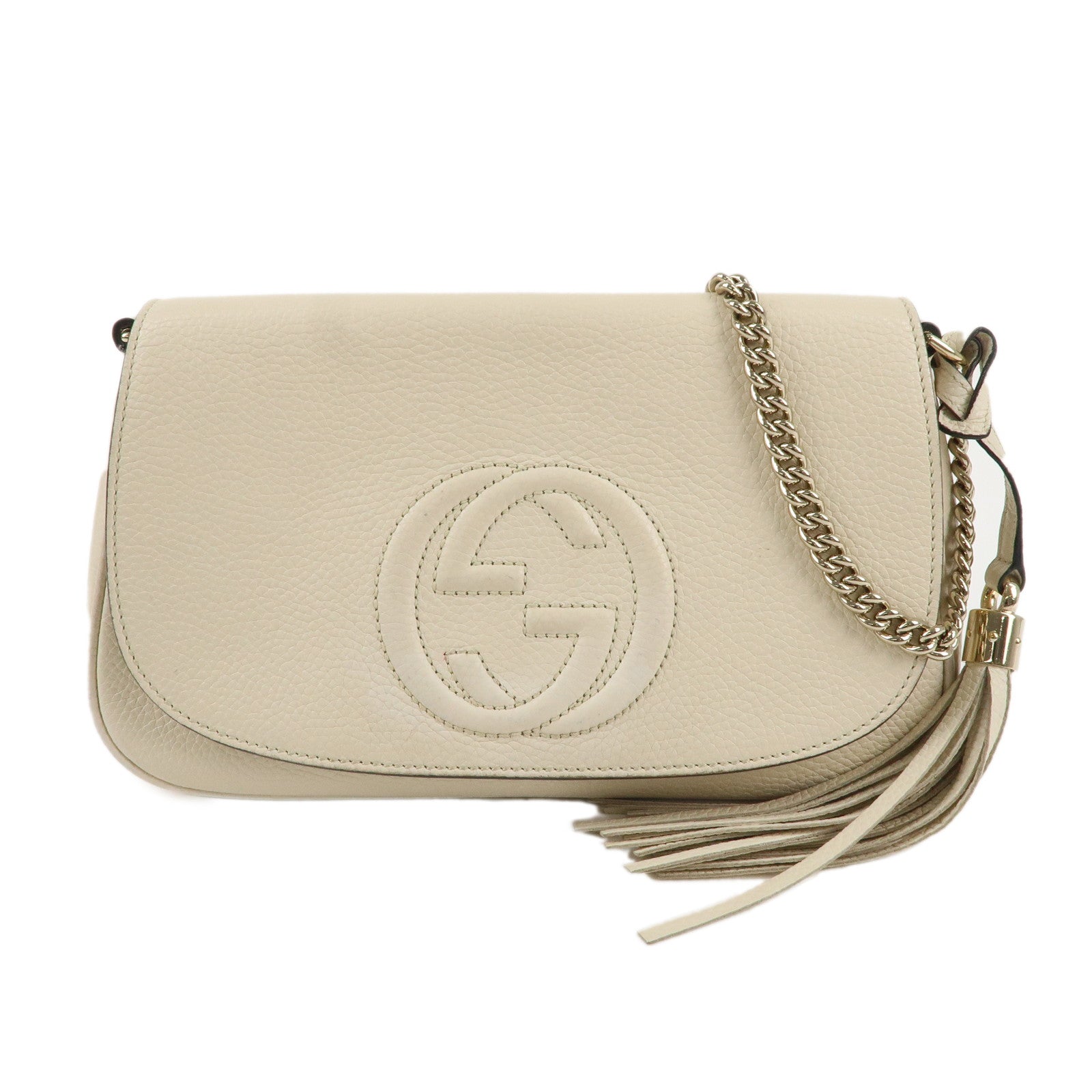 GUCCI-Soho-Leather-Chain-Shoulder-Bag-Ivory-536224