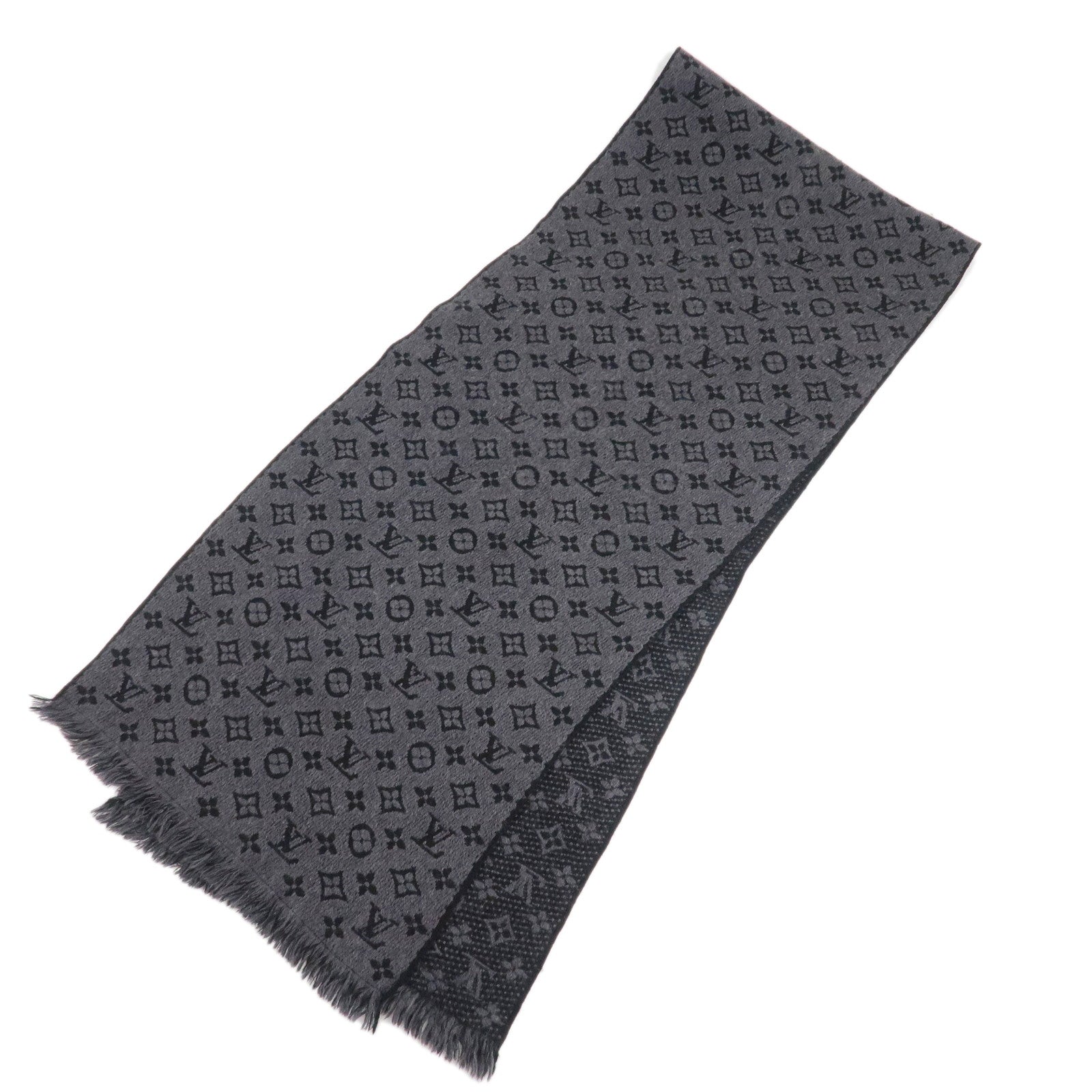 Louis-Vuitton-Monogram-Echarpe-Classic-100%-Wool-Knit-Scarf-M78526