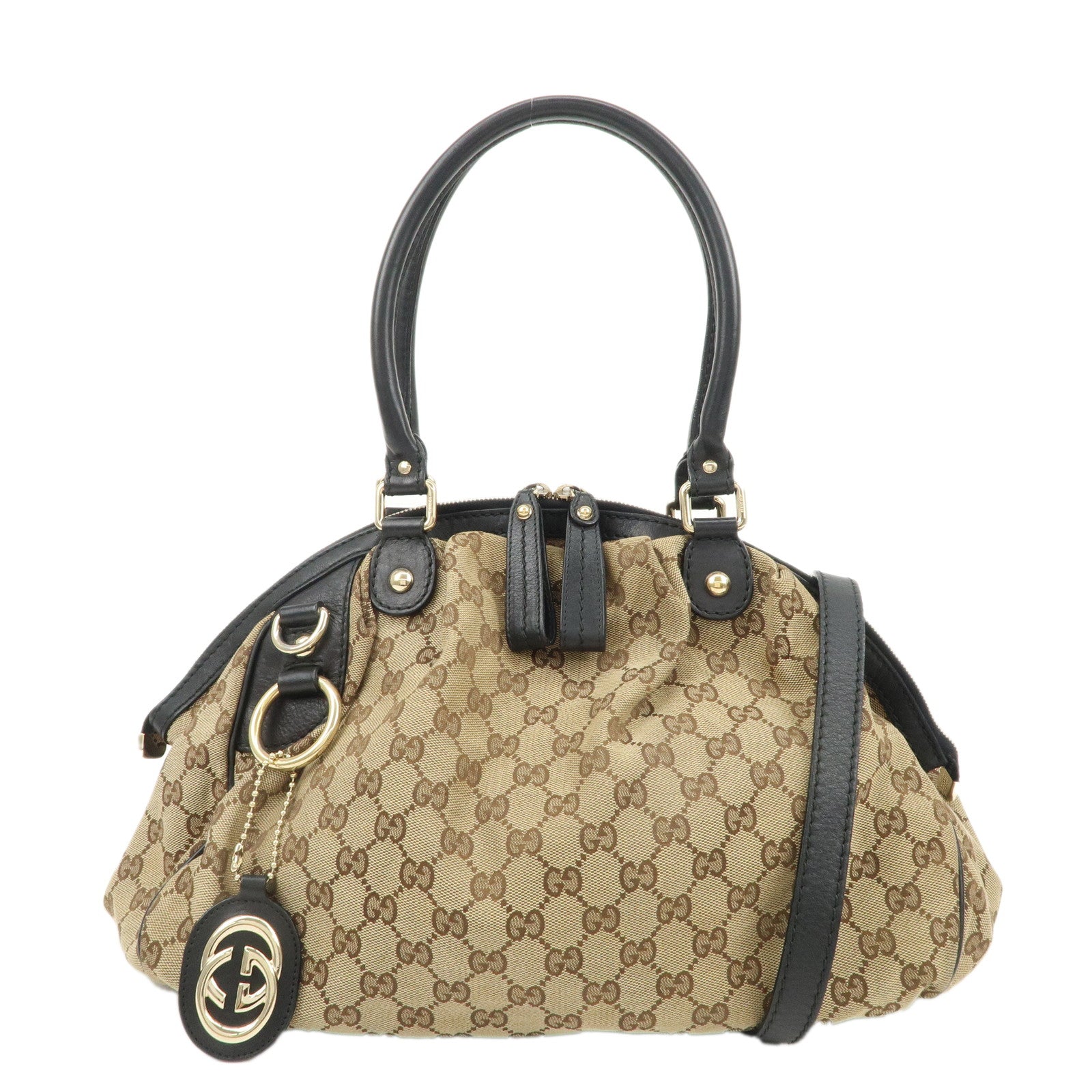 GUCCI-Sukey-GG-Canvas-Leather-2WAY-Bag-Shoulder-Bag-223974