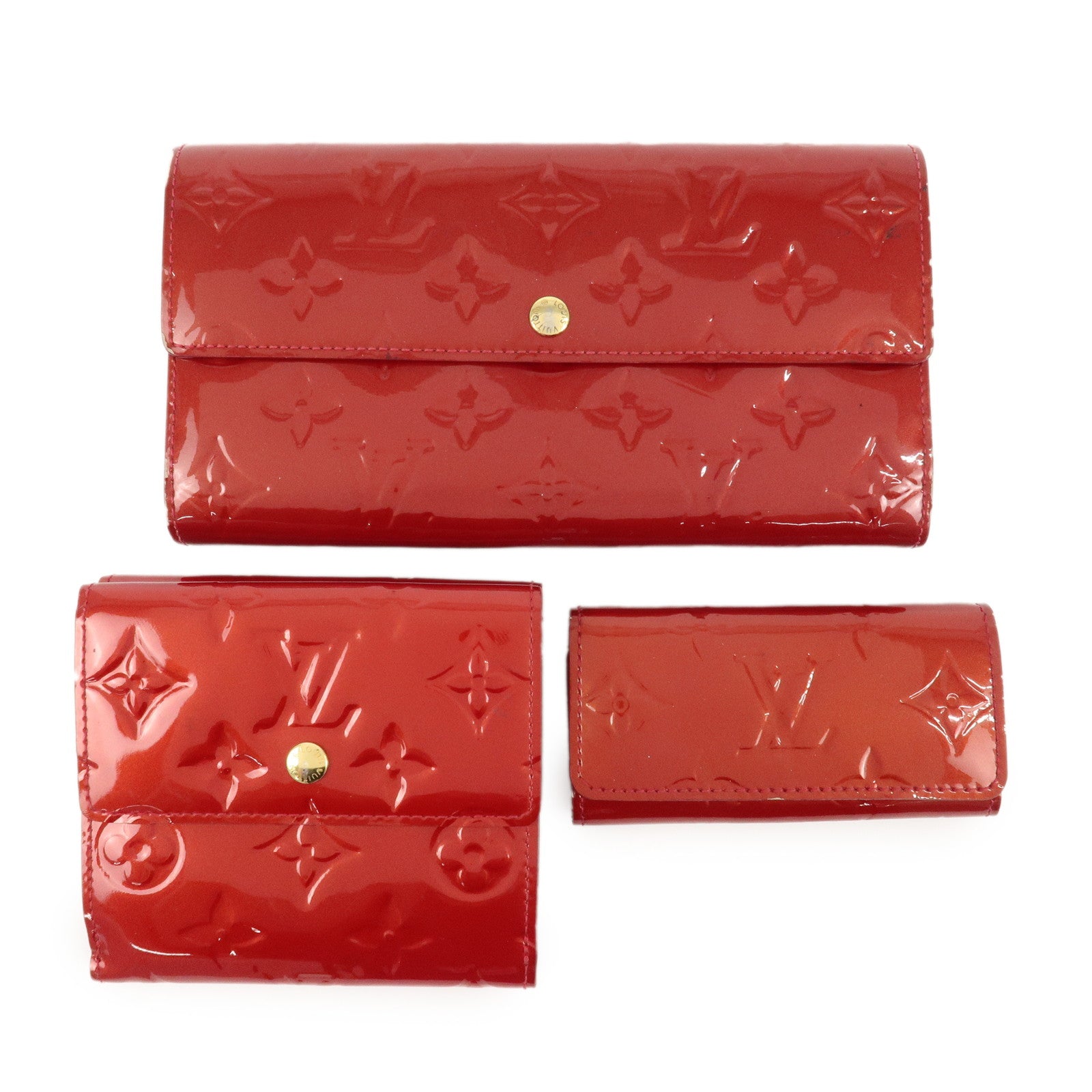 Louis-Vuitton-Set-of-3-Monogram-Vernis-Multicles-Wallet-Key-Case