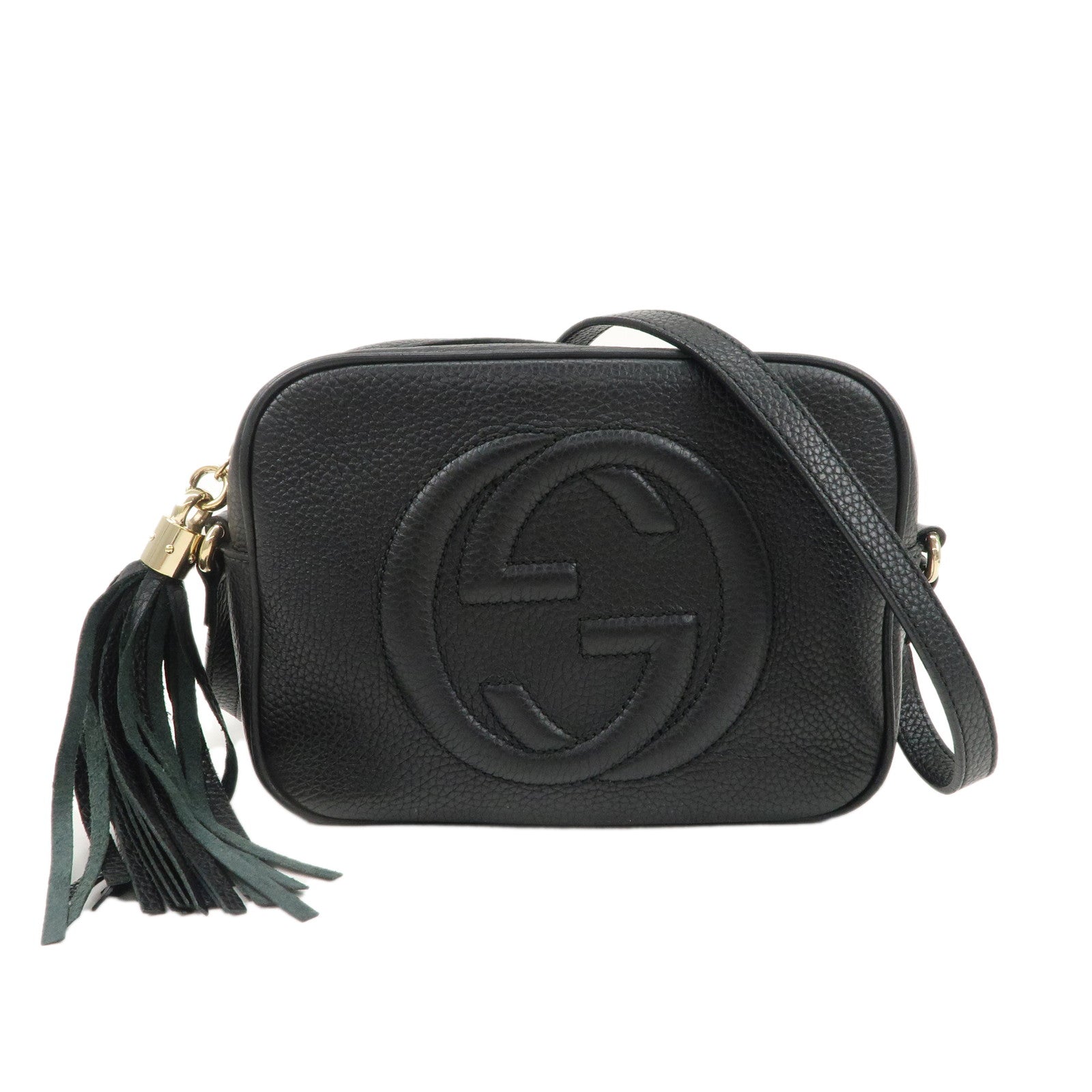 GUCCI-SOHO-Small-Disco-Leather-Shoulder-Bag-Black-308364