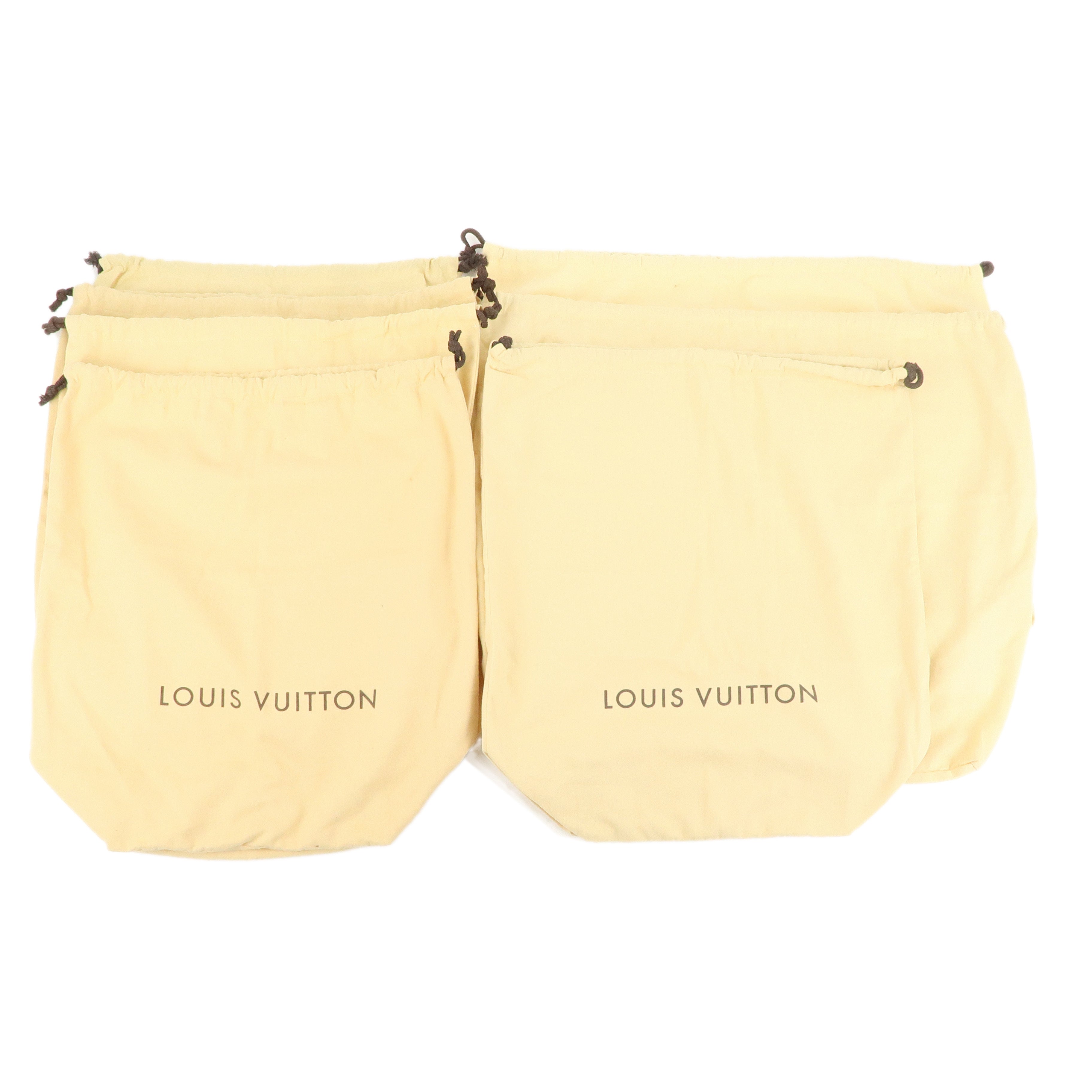 Louis Vuitton Set of 7 Dust Bag Storage Bag Drawstring Beige