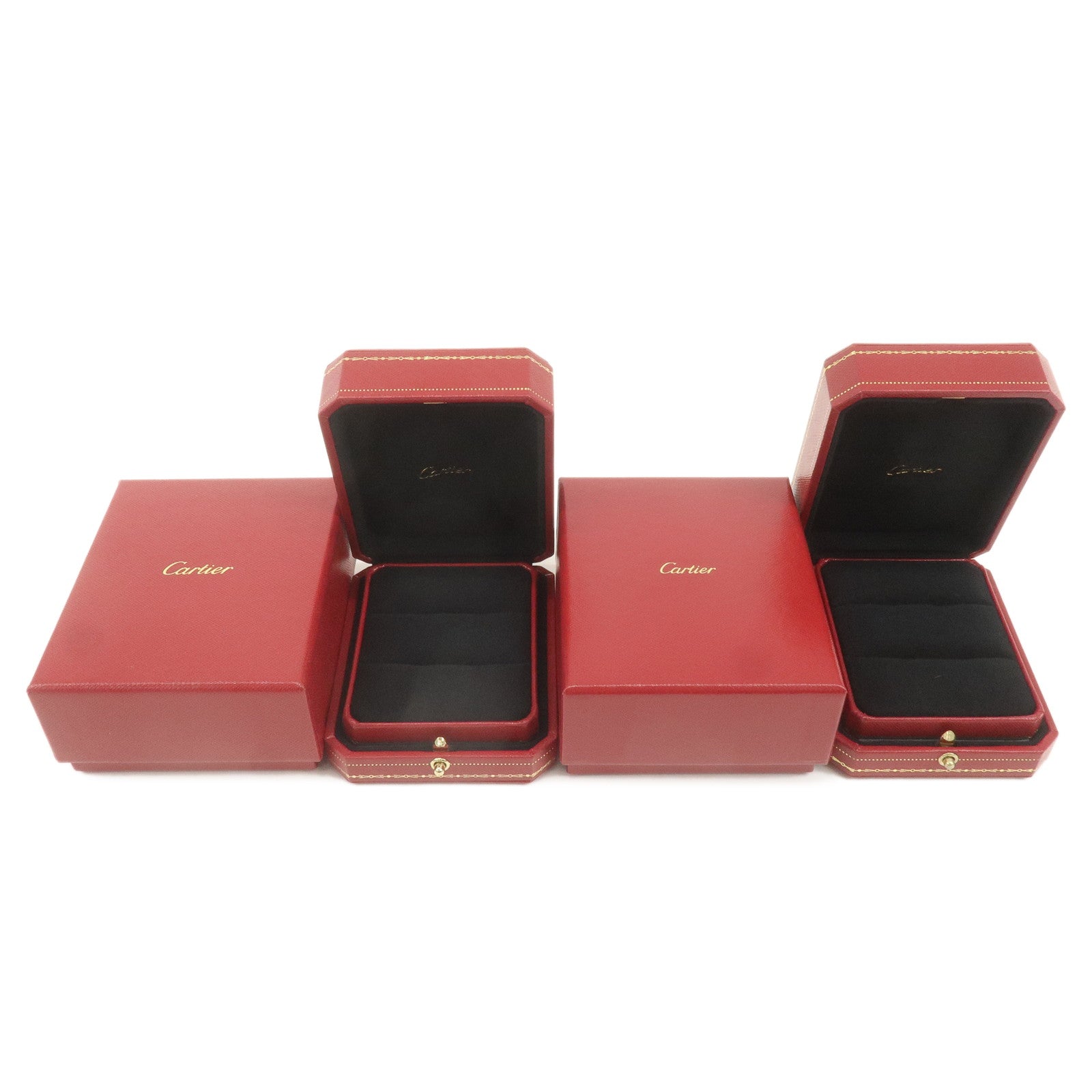 Cartier Set of 2 Pair Ring Box Display Box Jewelry Box For Ring