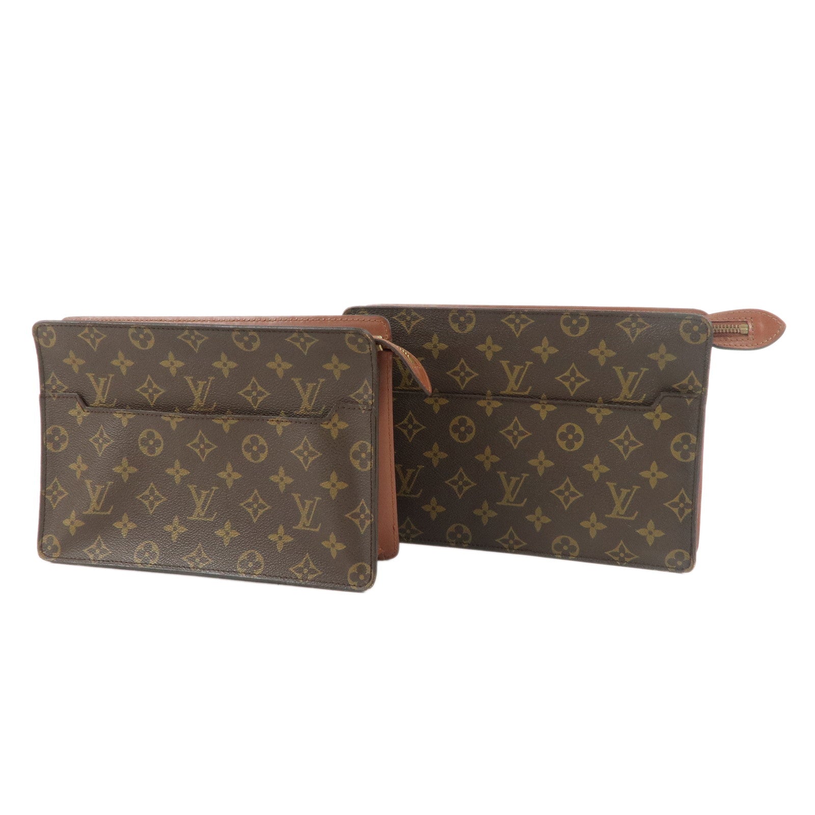 Louis Vuitton Monogram Set of 2 Pochette Homme Clutch Bag M51795