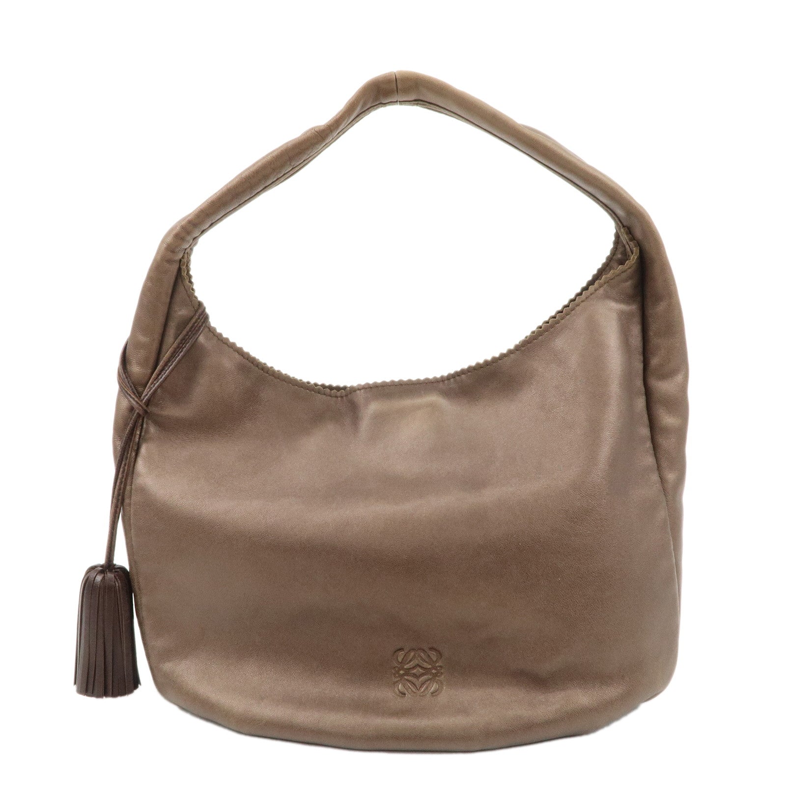 LOEWE-Anagram-Nappa-Leather-Viento-Shoulder-Bag-Bronze