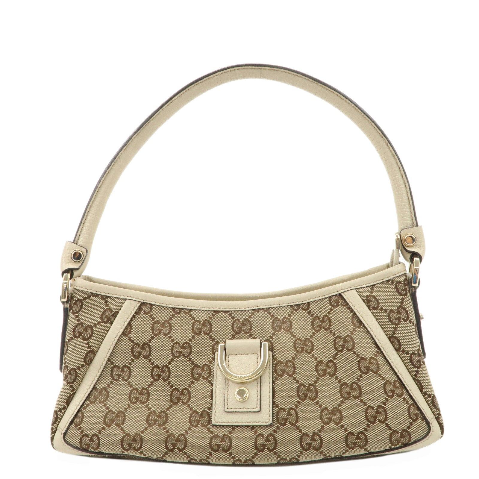 GUCCI-Abbey-GG-Canvas-Leather-Shoulder-Bag-Beige-Gold-130939