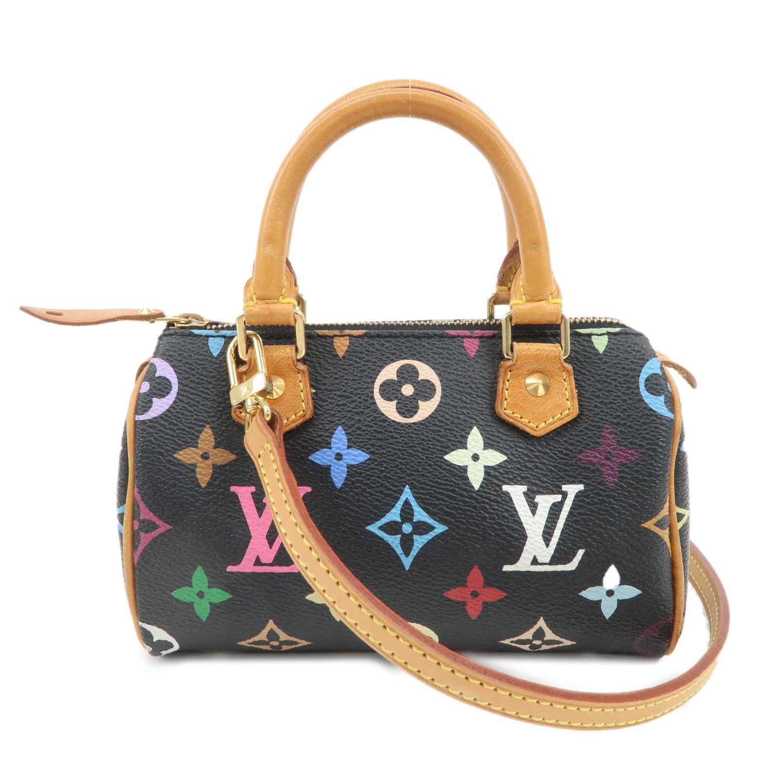 Louis-Vuitton-Monogram-Mini-Speedy-Hand-Bag-&-Strap-J00145-M92644