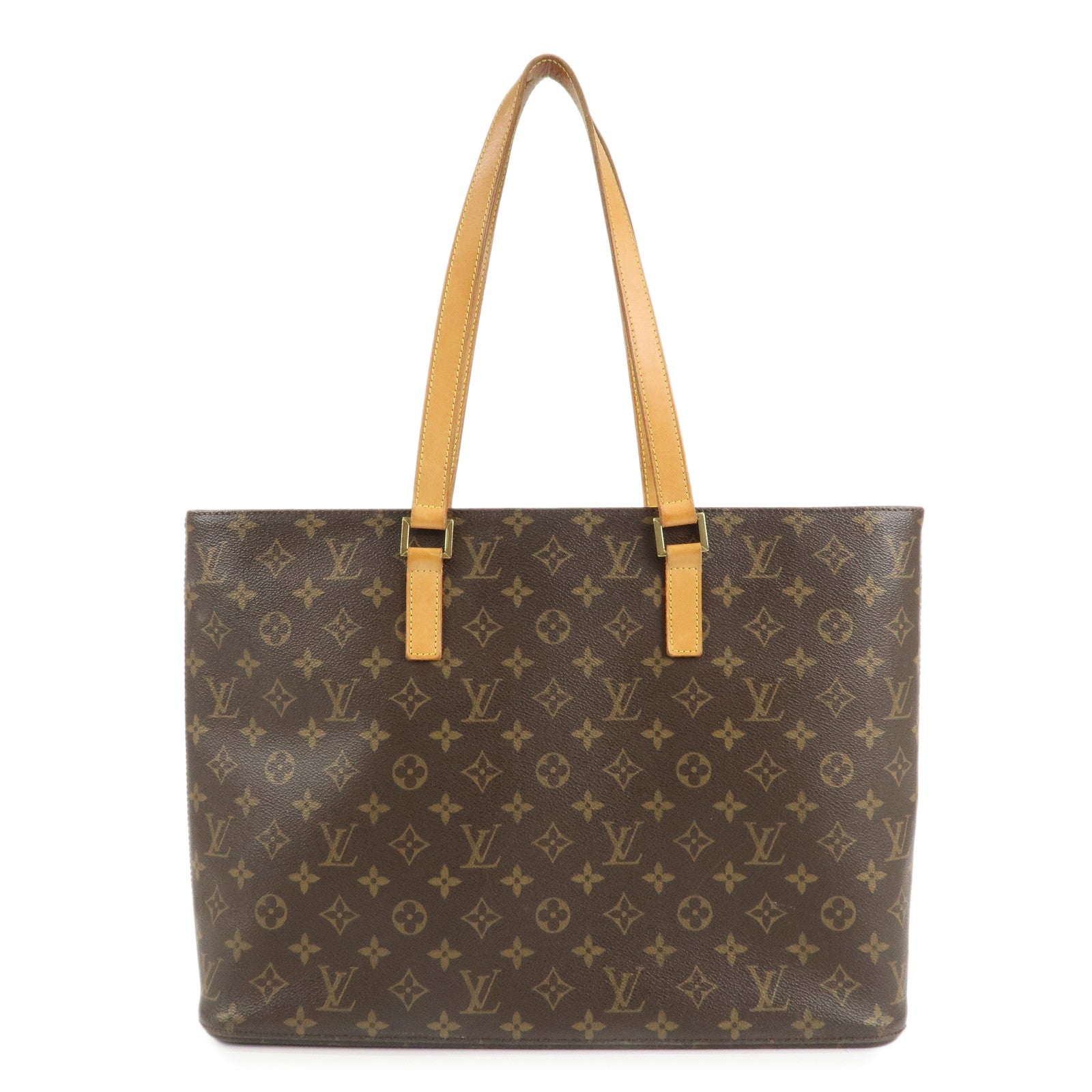 Louis-Vuitton-Monogram-Luco-Tote-Bag-Hand-Bag-Brown-M51155