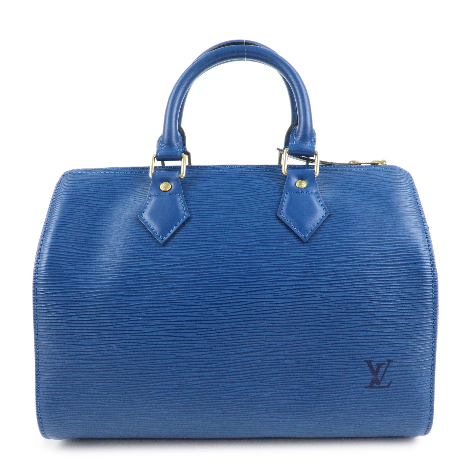 Louis-Vuitton-Epi-Speedy-25-Hand-Bag-Boston-Bag-Blue-M43015