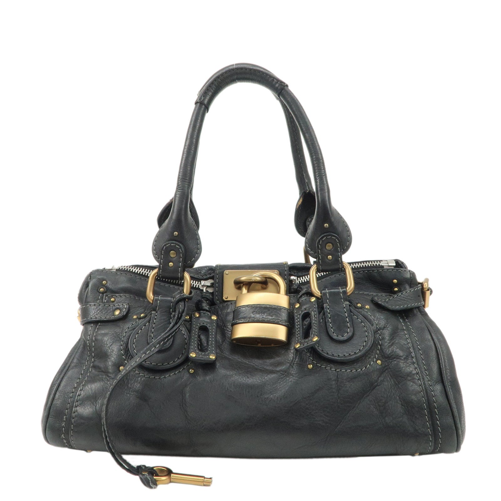 Chloe-Paddington-Leather-Shoulder-Bag-Hand-Bag-Black