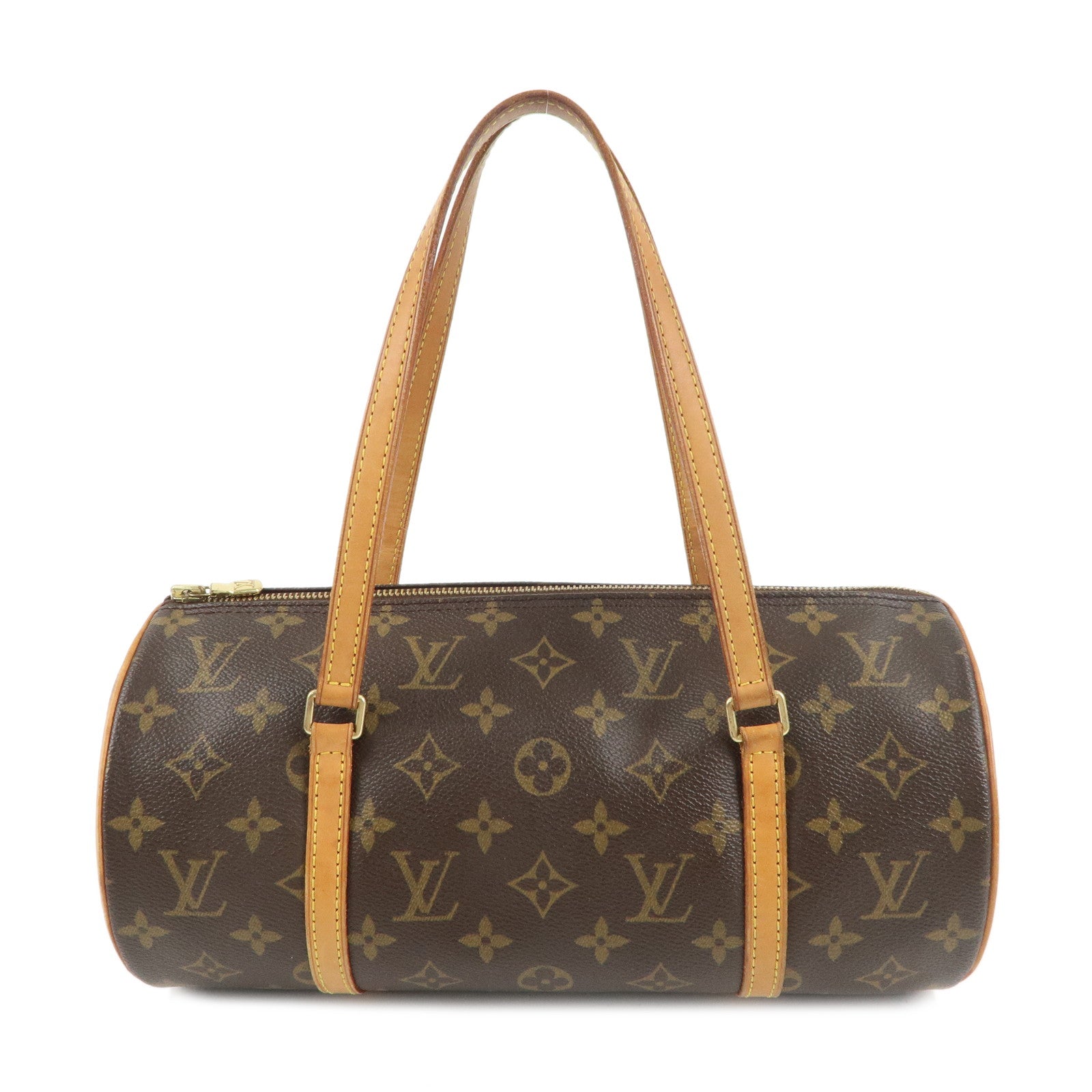 Louis Vuitton Monogram Papillon 30 Hand Bag Brown M51385