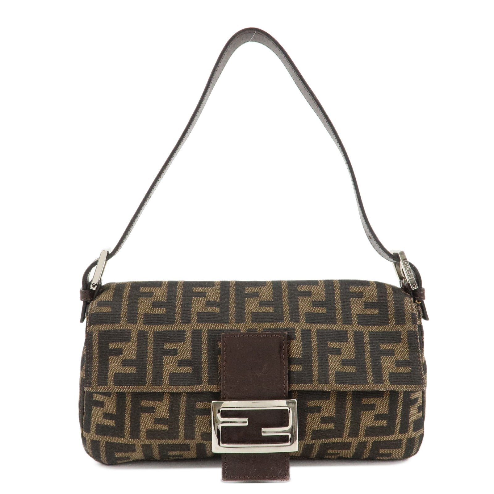 FENDI-Mamma-Baguette-Canvas-Shoulder-Bag-Brown-Black-26424