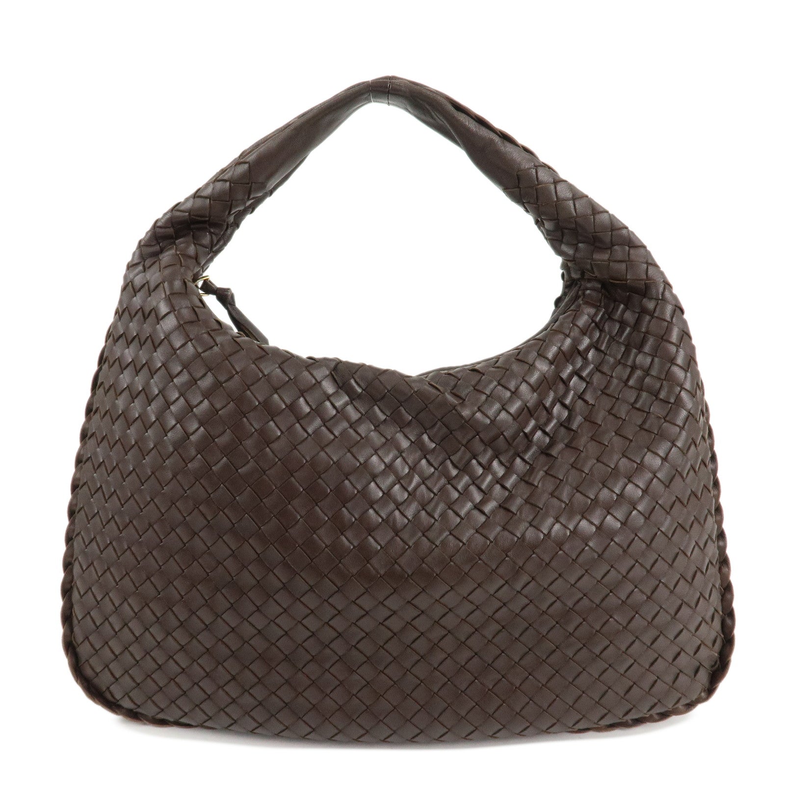 BOTTEGA-VENETA-Hobo-Intrecciato-Leather-Shoulder-Bag-Brown-115653