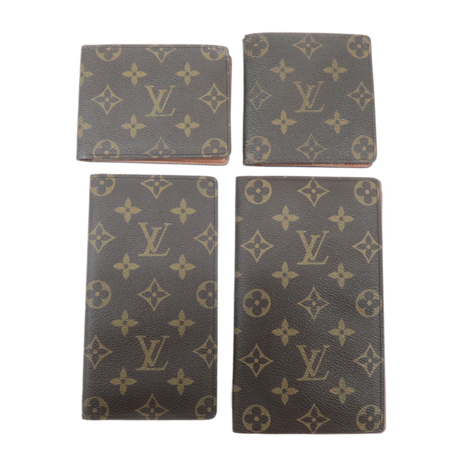 Louis-Vuitton-Monogram-Set-of-4-Wallet-M60930-M60929-M56341