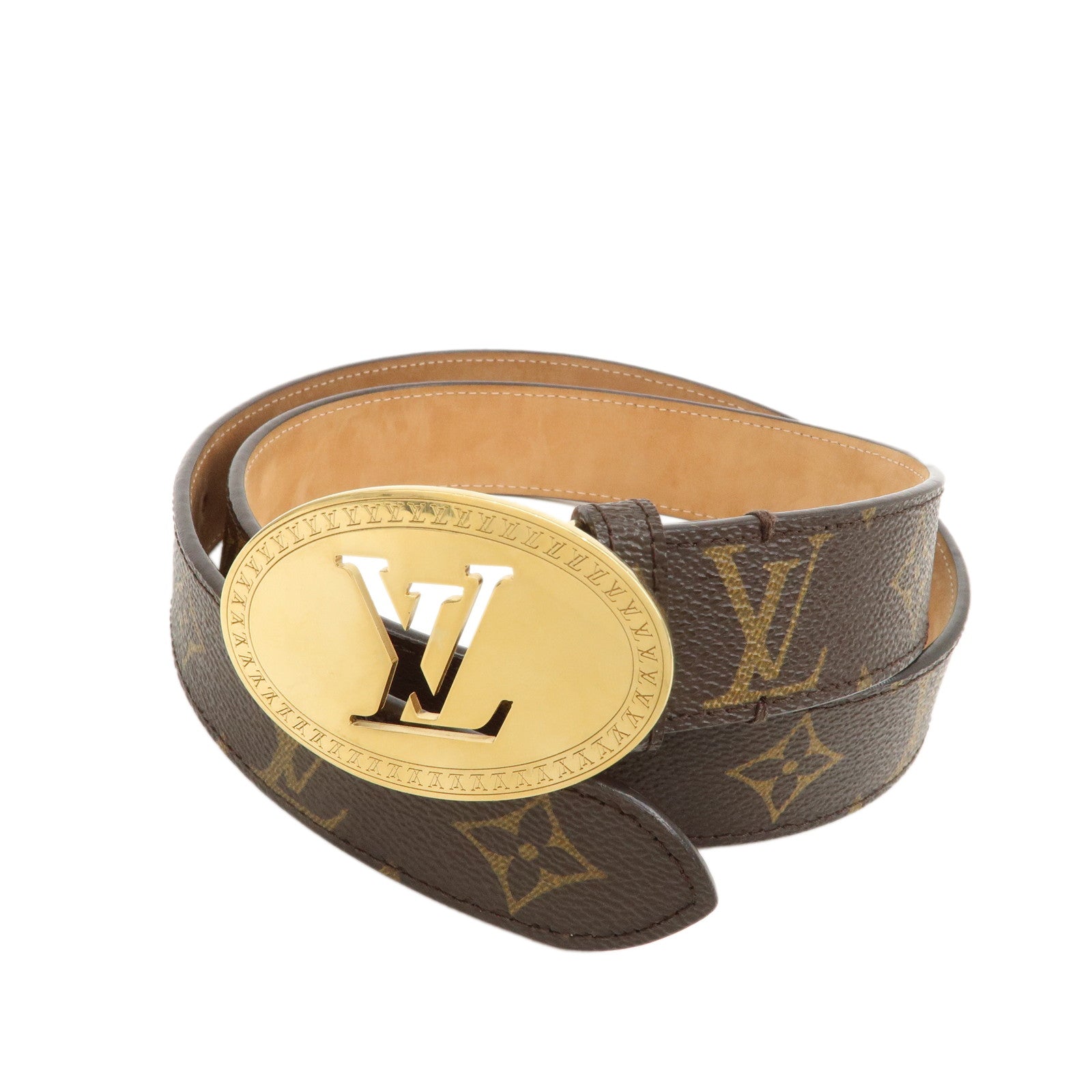 Louis-Vuitton-Monogram-Santule-Oval-Belt-85/34-M9842