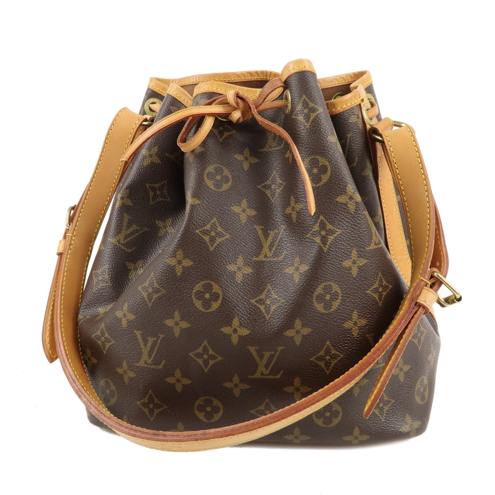 Louis Vuitton Monogram Petit Noe Shoulder Bag Brown M42226