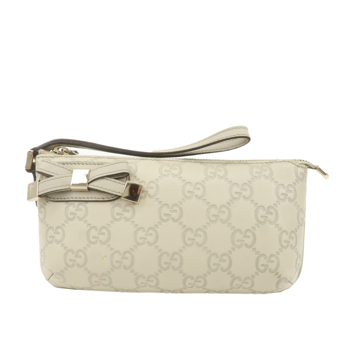 GUCCI-Princy-Guccissima-Leather-Pouch-Ivory-162846-Gold-HDW