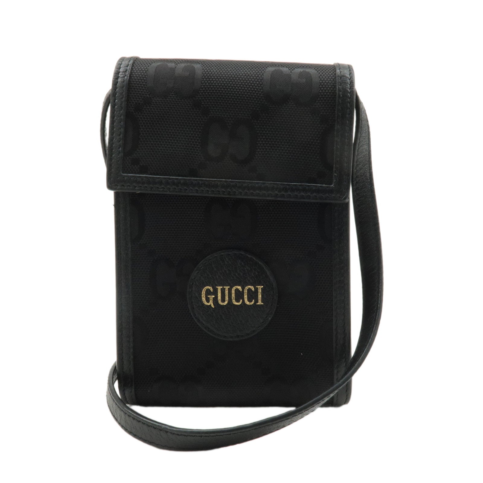 GUCCI GG Nylon Leather Off the Grid Shoulder Bag Black 625599