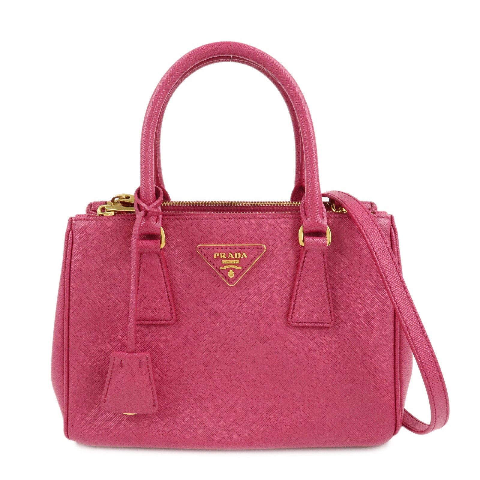 PRADA-Saffiano-Leather-Galleria-Small-2Way-Bag-Shoudler-Bag-1BA863