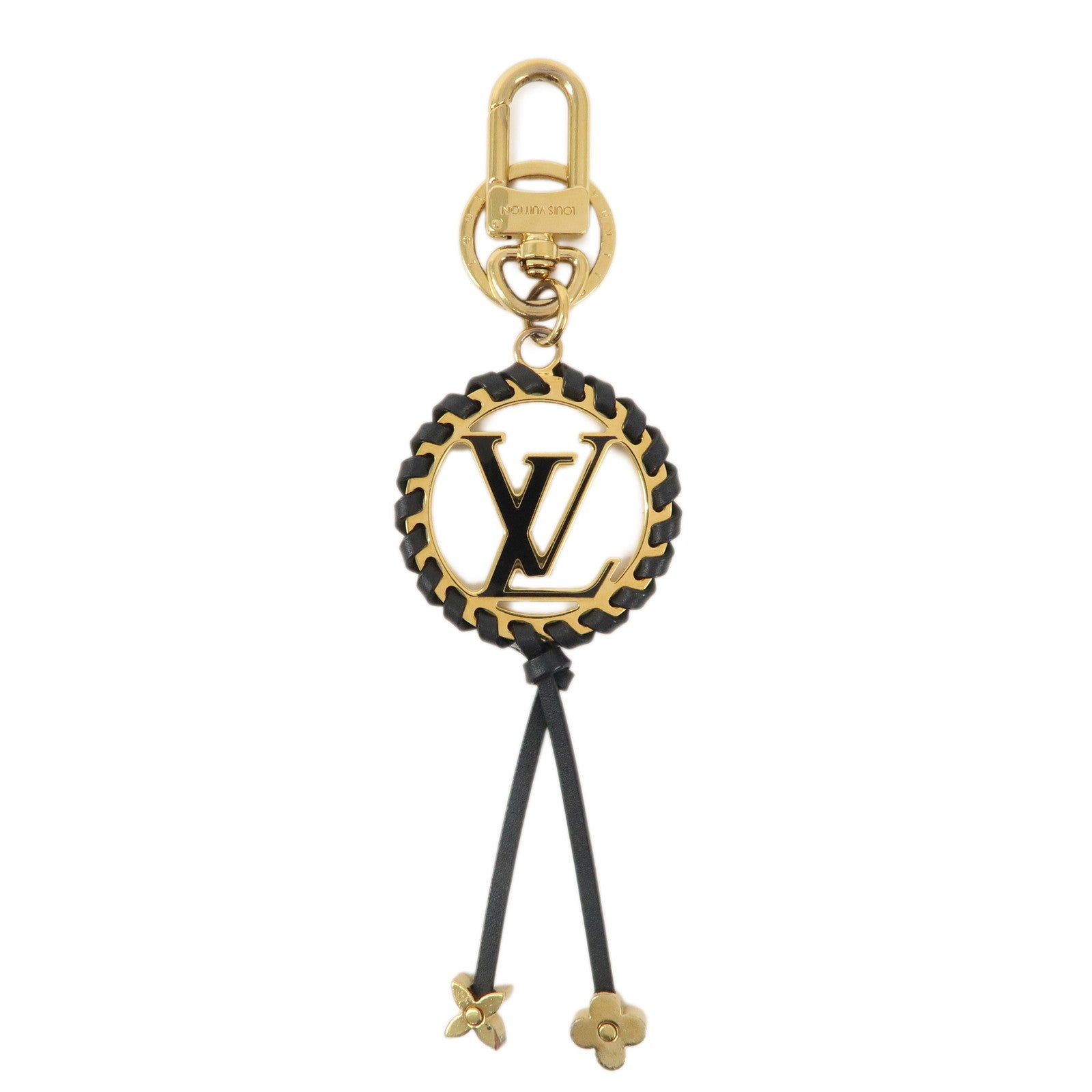 Louis-Vuitton-Berry-Bag-Charm-Key-Holder-Gold-Black-M63082