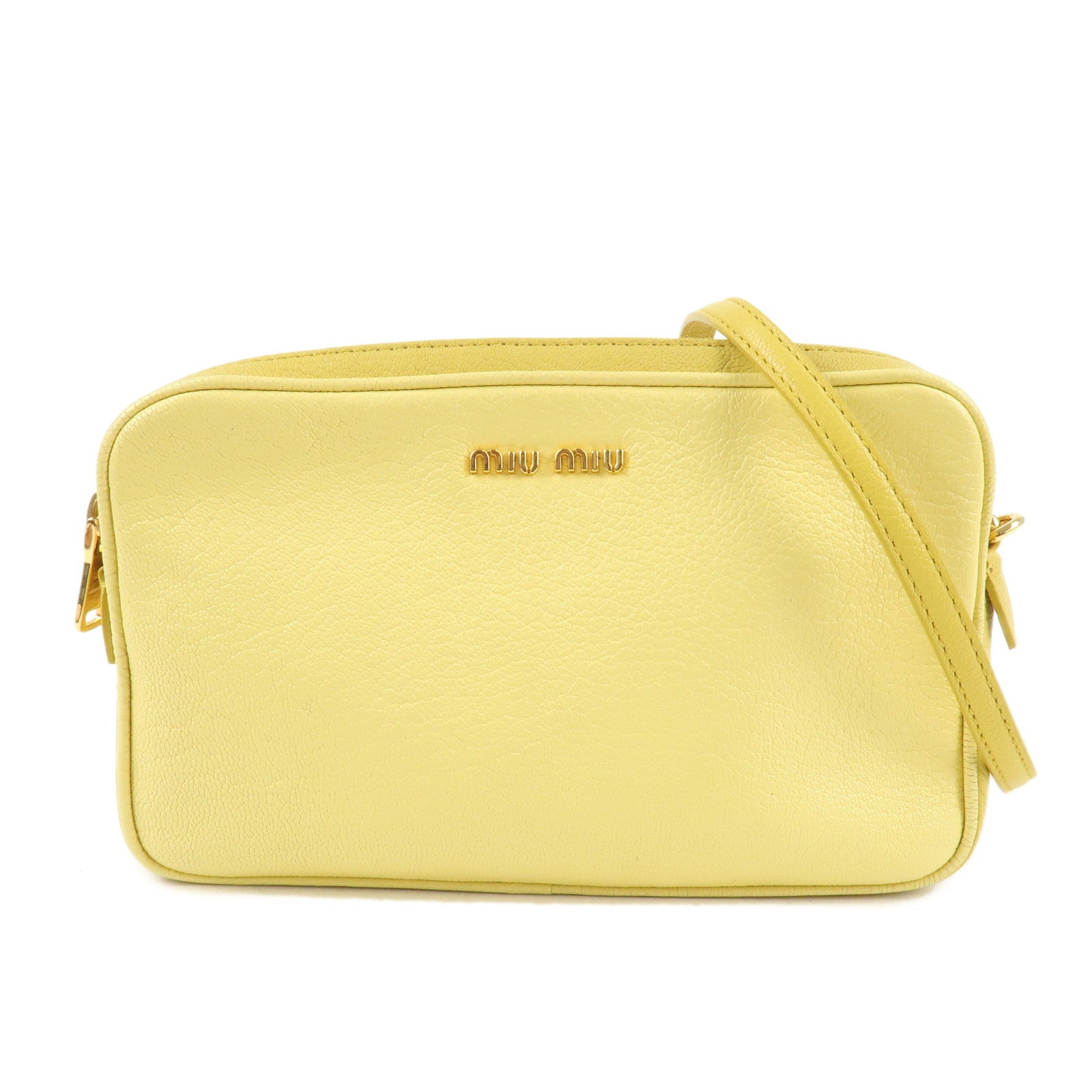 MIU-MIU-Leather-MADRAS-BICOLORE-Shoulder-Bag-Yellow-RT0539